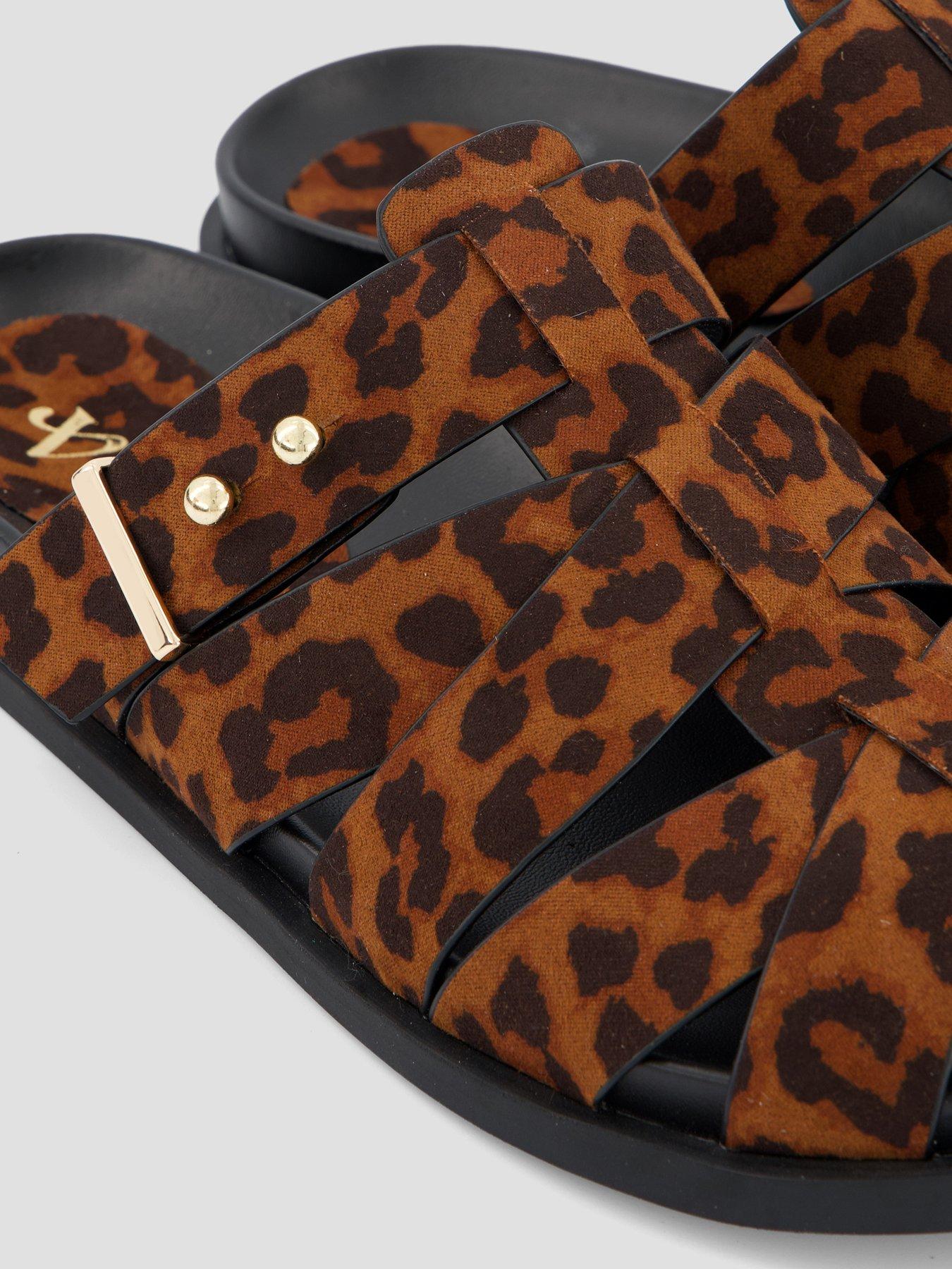  image of the-very-collection-caged-mule-clog-leopard