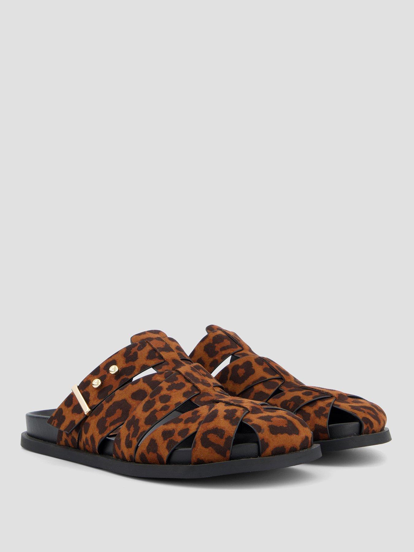 Image 6 of 7 of The Very Collection Caged Mule Clog - Leopard