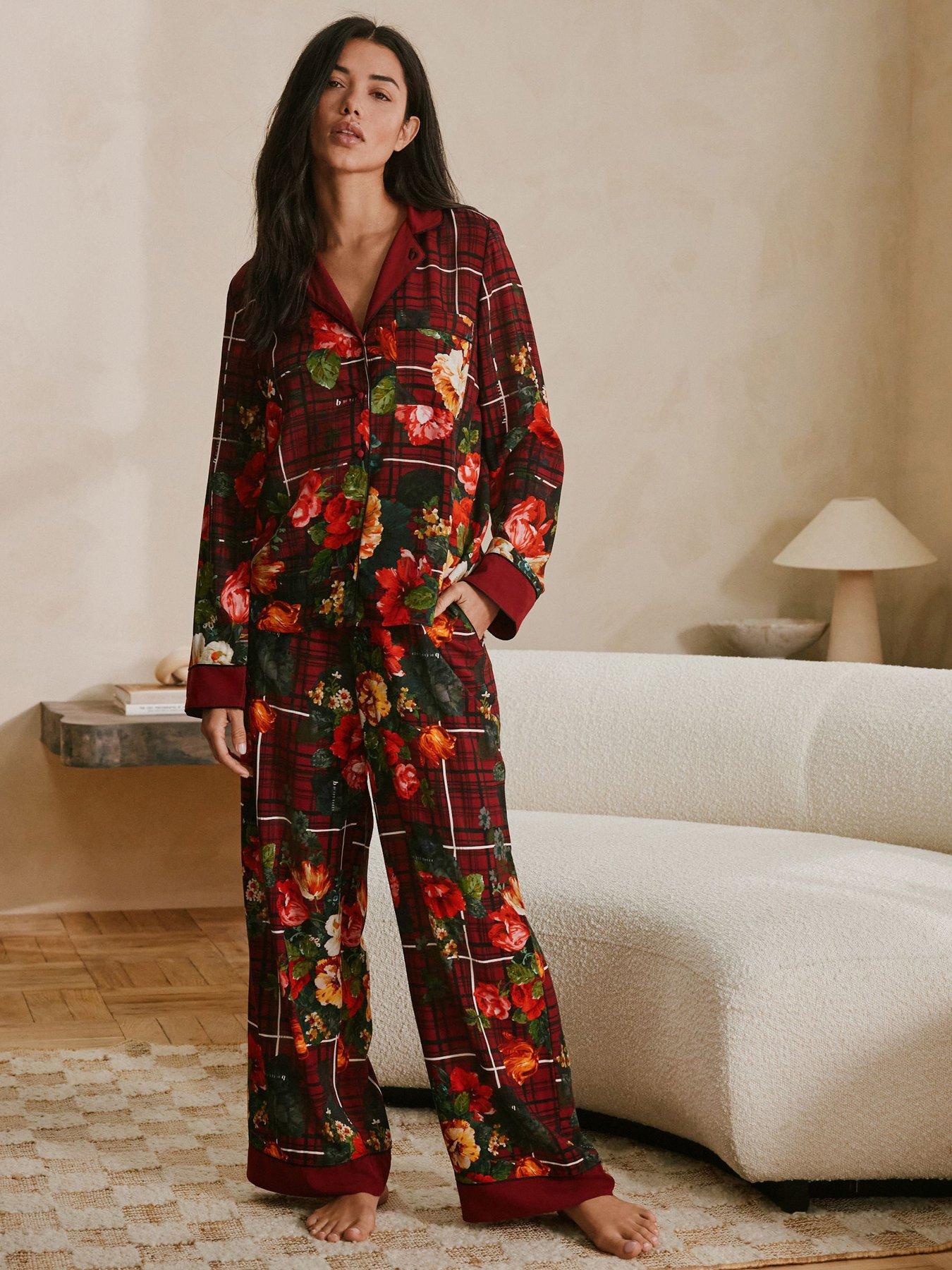 B By Ted Baker Check Floral Through Pyjama - Multi