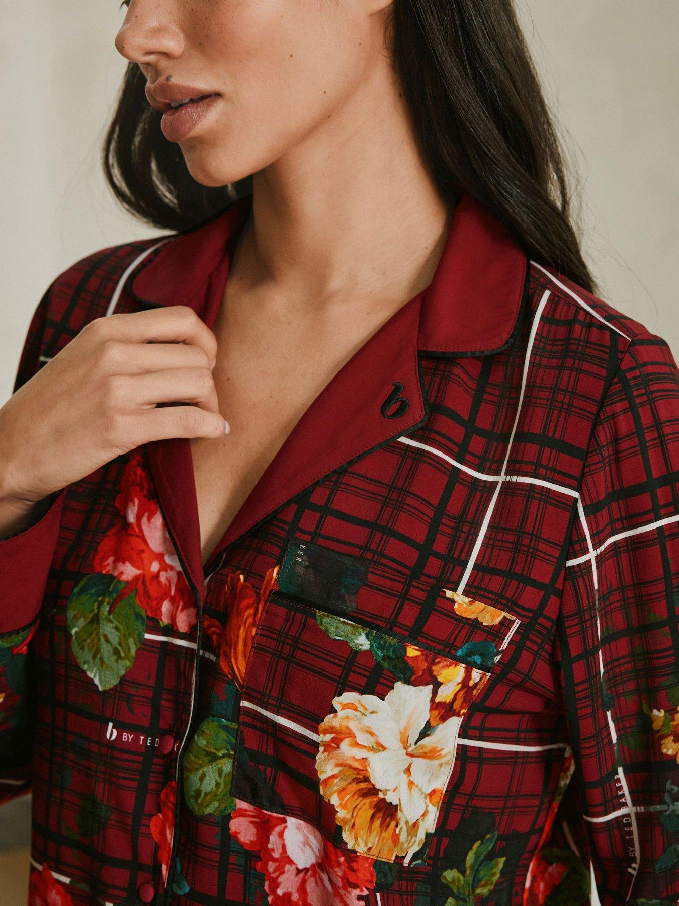 Image 4 of 7 of B By Ted Baker Check Floral Through Pyjama - Multi