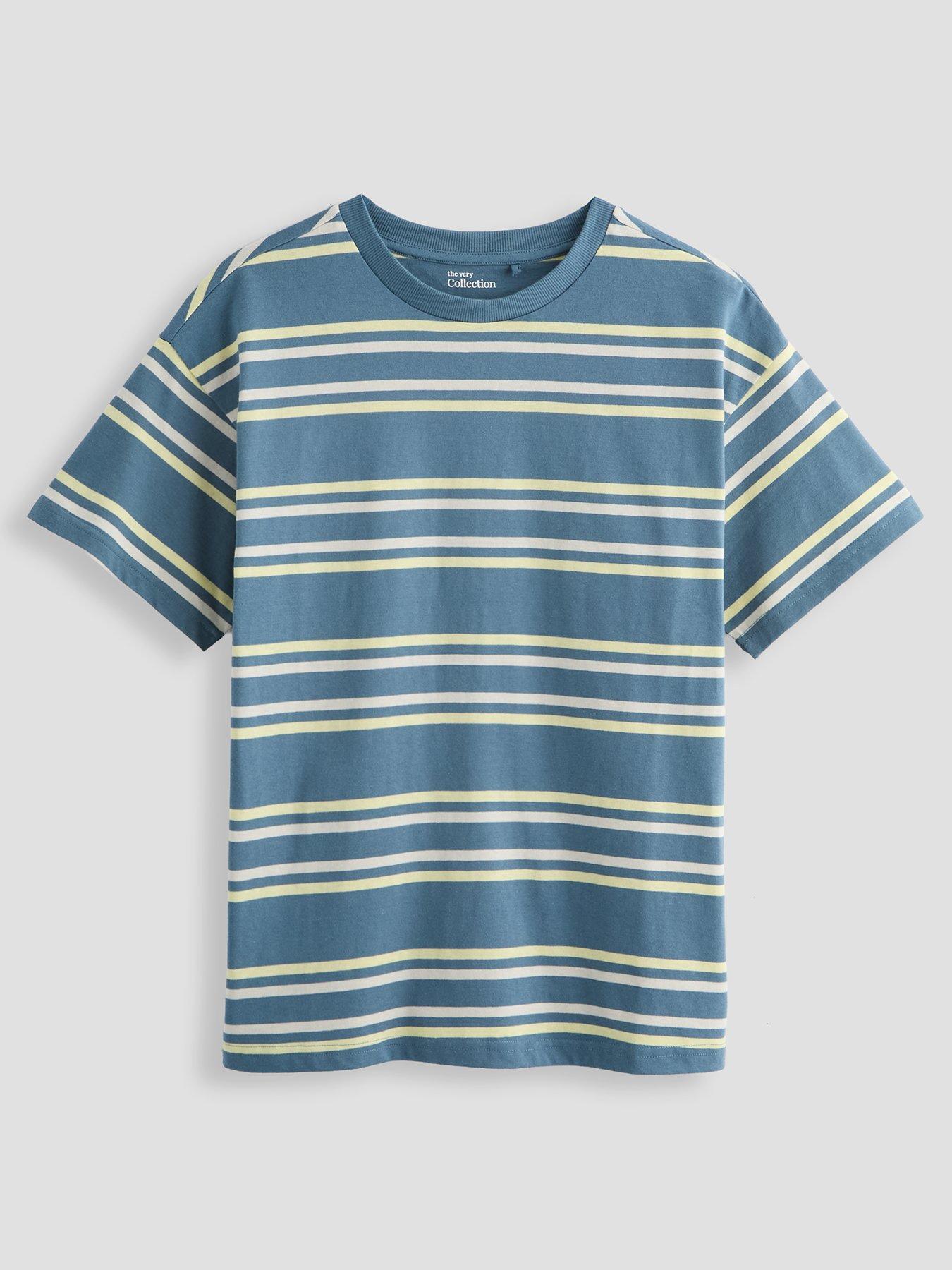Image 2 of 5 of The Very Collection Boys 5 Pack Stripe Detail Tshirt - Multi