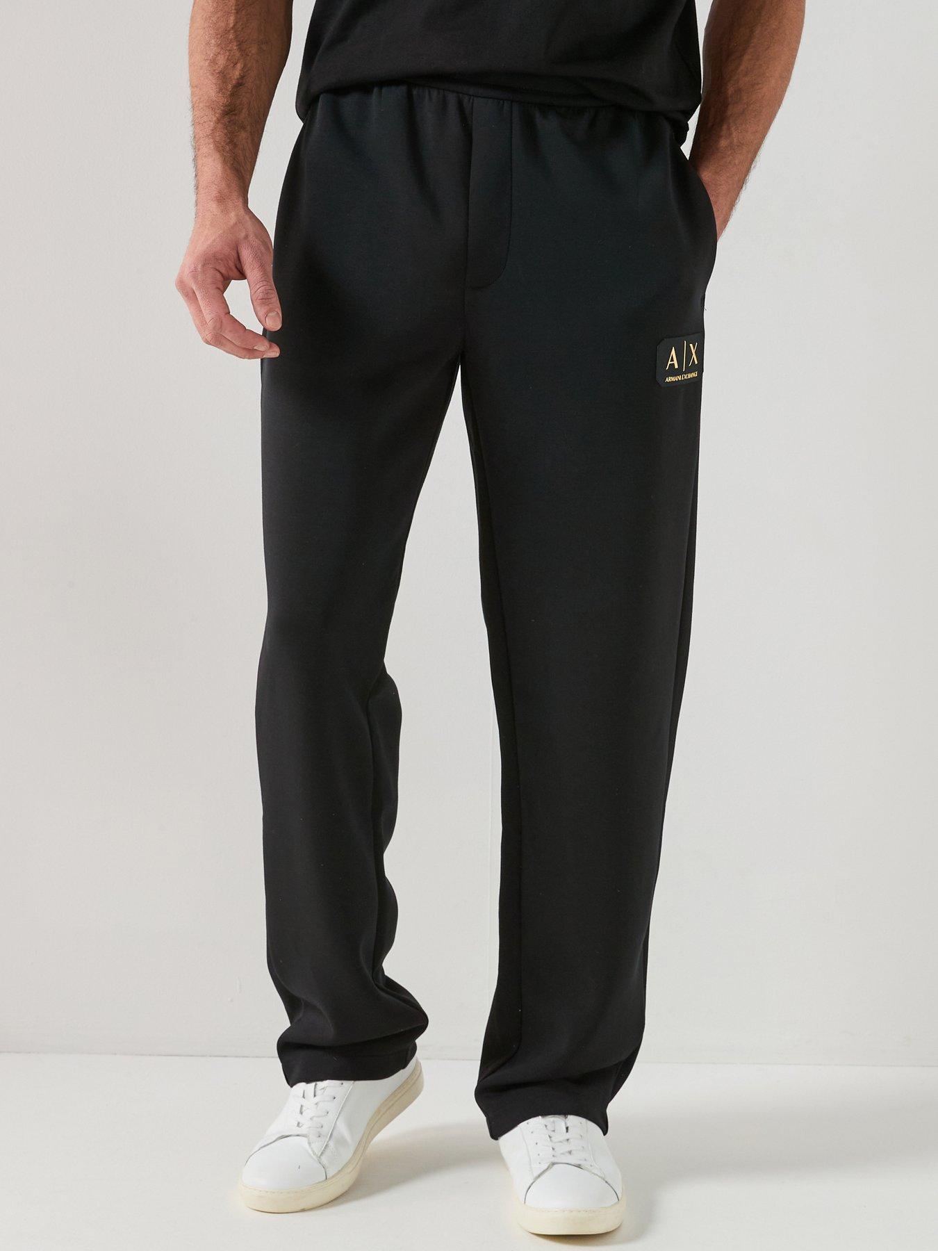 Image 1 of 6 of Armani Exchange Logo Joggers - Black