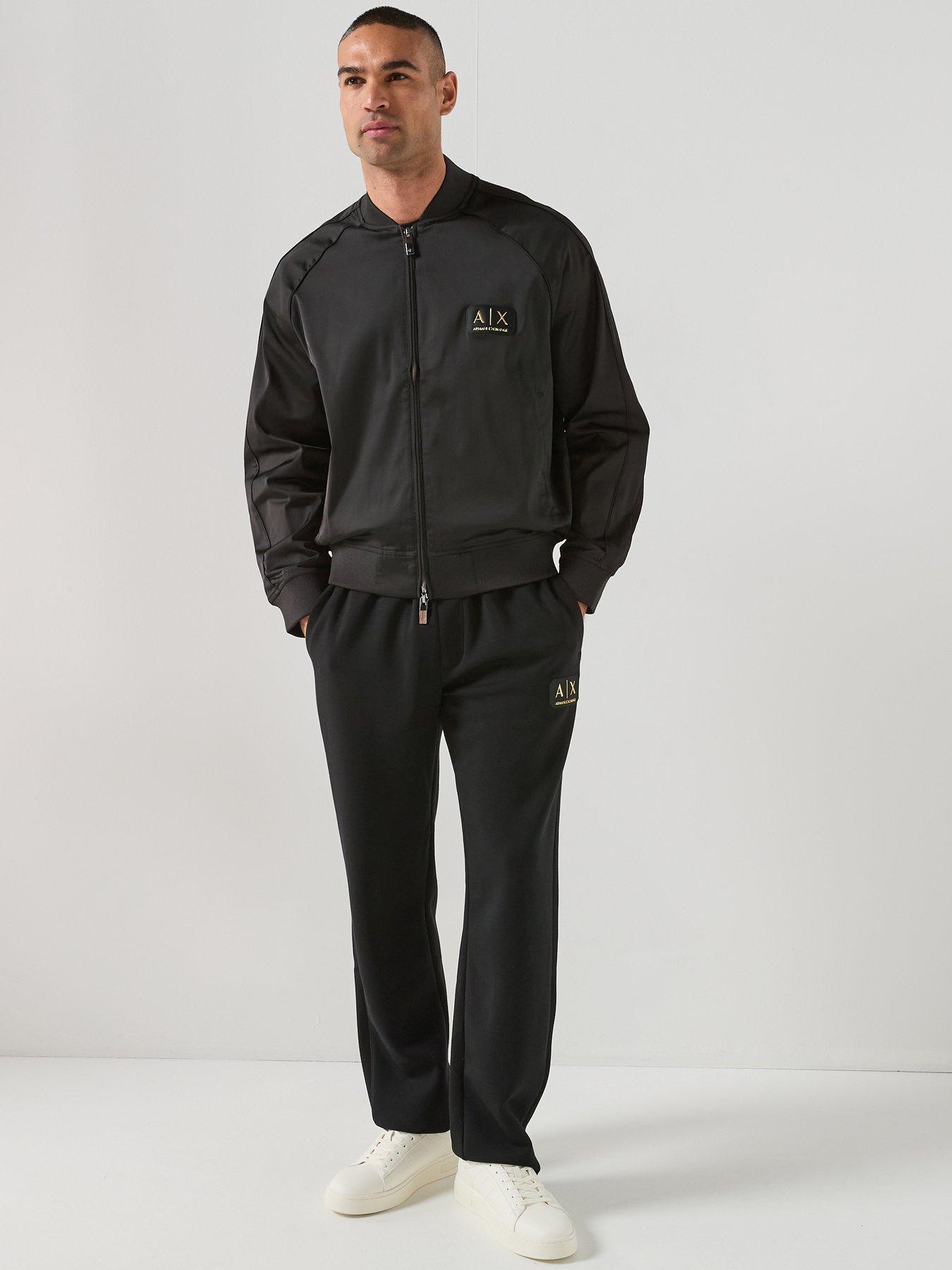 Image 3 of 6 of Armani Exchange Logo Joggers - Black