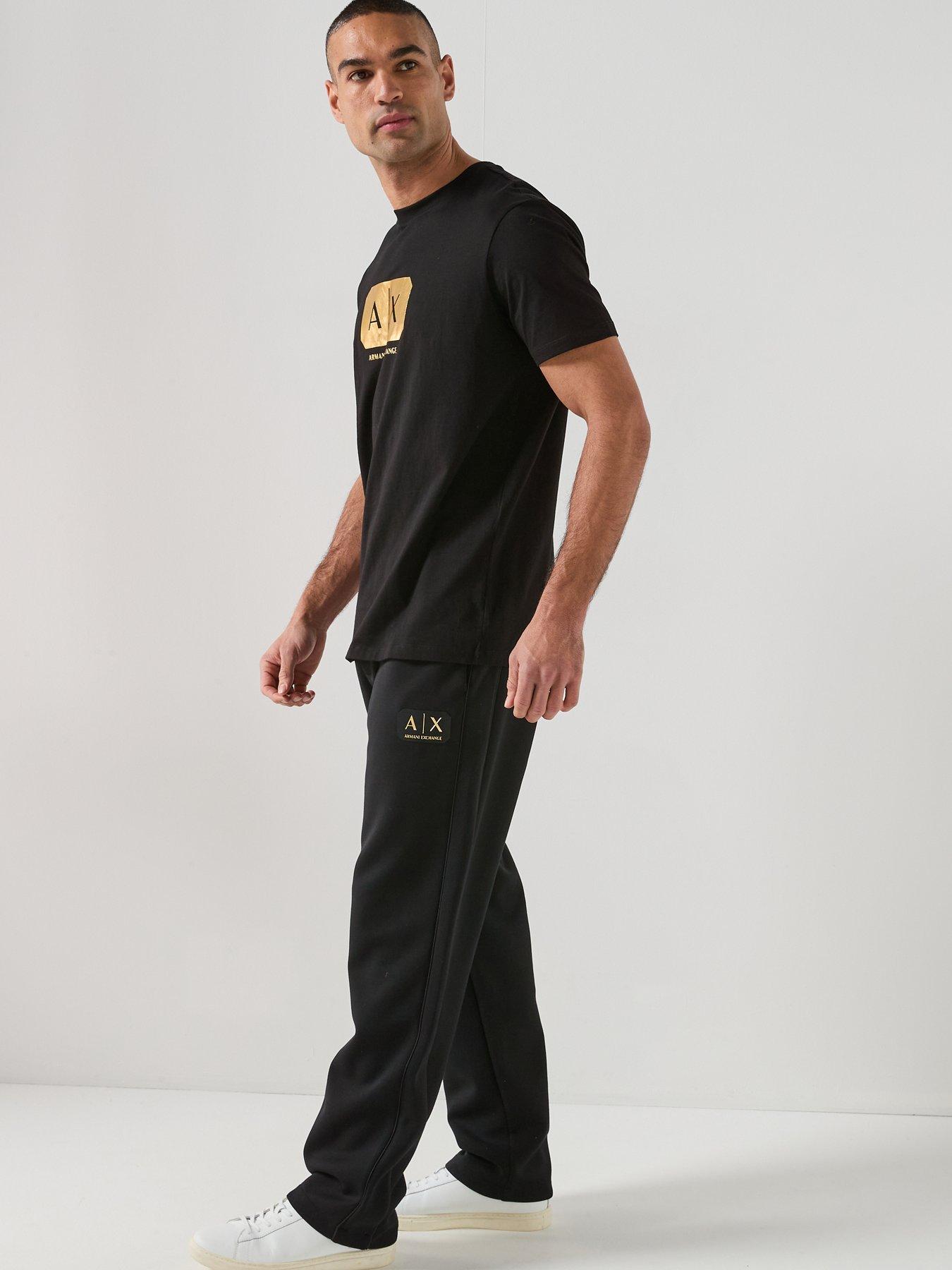Image 6 of 6 of Armani Exchange Logo Joggers - Black