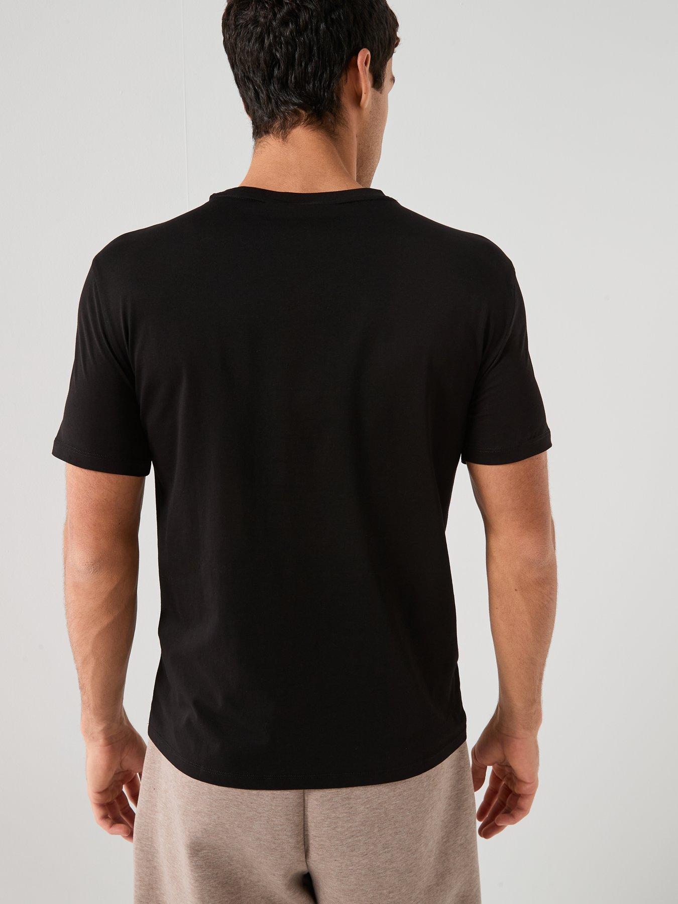 stillFront image of armani-exchange-logo-t-shirt-black