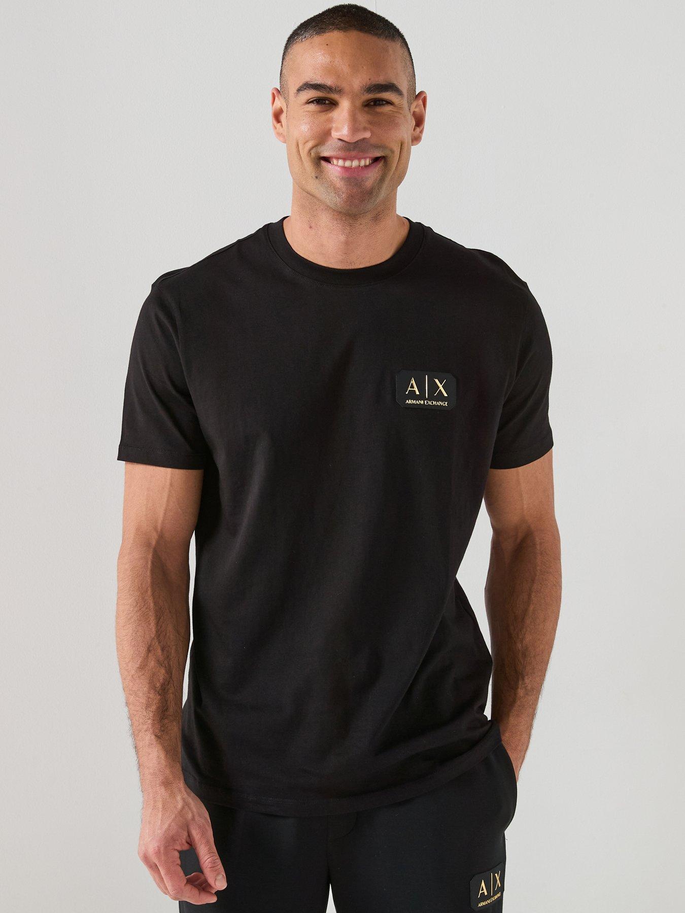 armani-exchange-gold-badge-logo-t-shirt-black