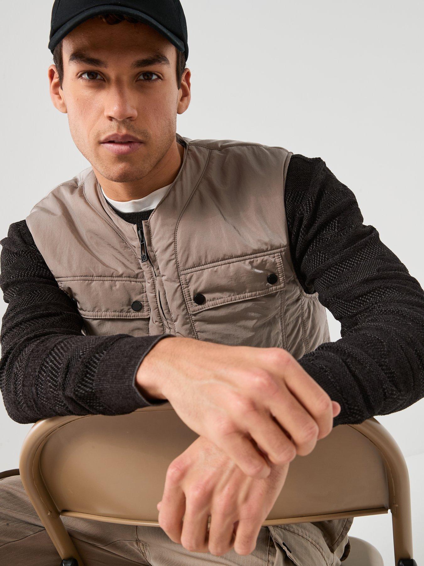 Image 6 of 6 of Armani Exchange Utilty Gilet - Natural