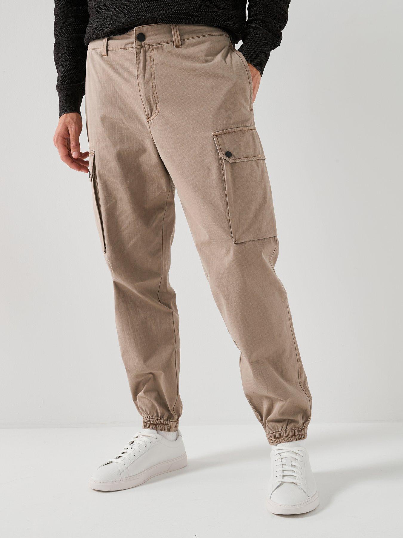 armani-exchange-ripstop-cargo-pants-natural