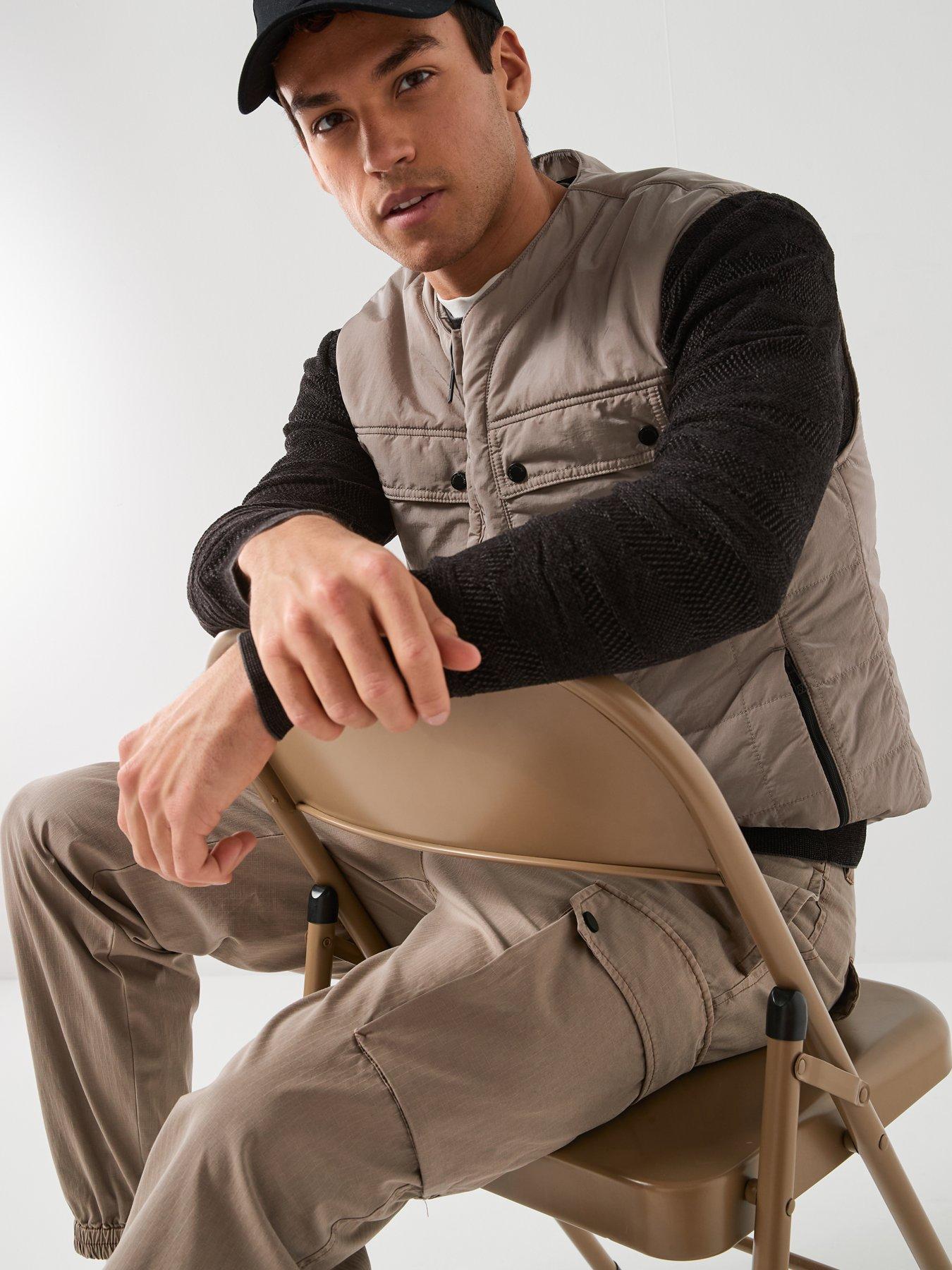Image 5 of 6 of Armani Exchange Ripstop Cargo Pants - Natural