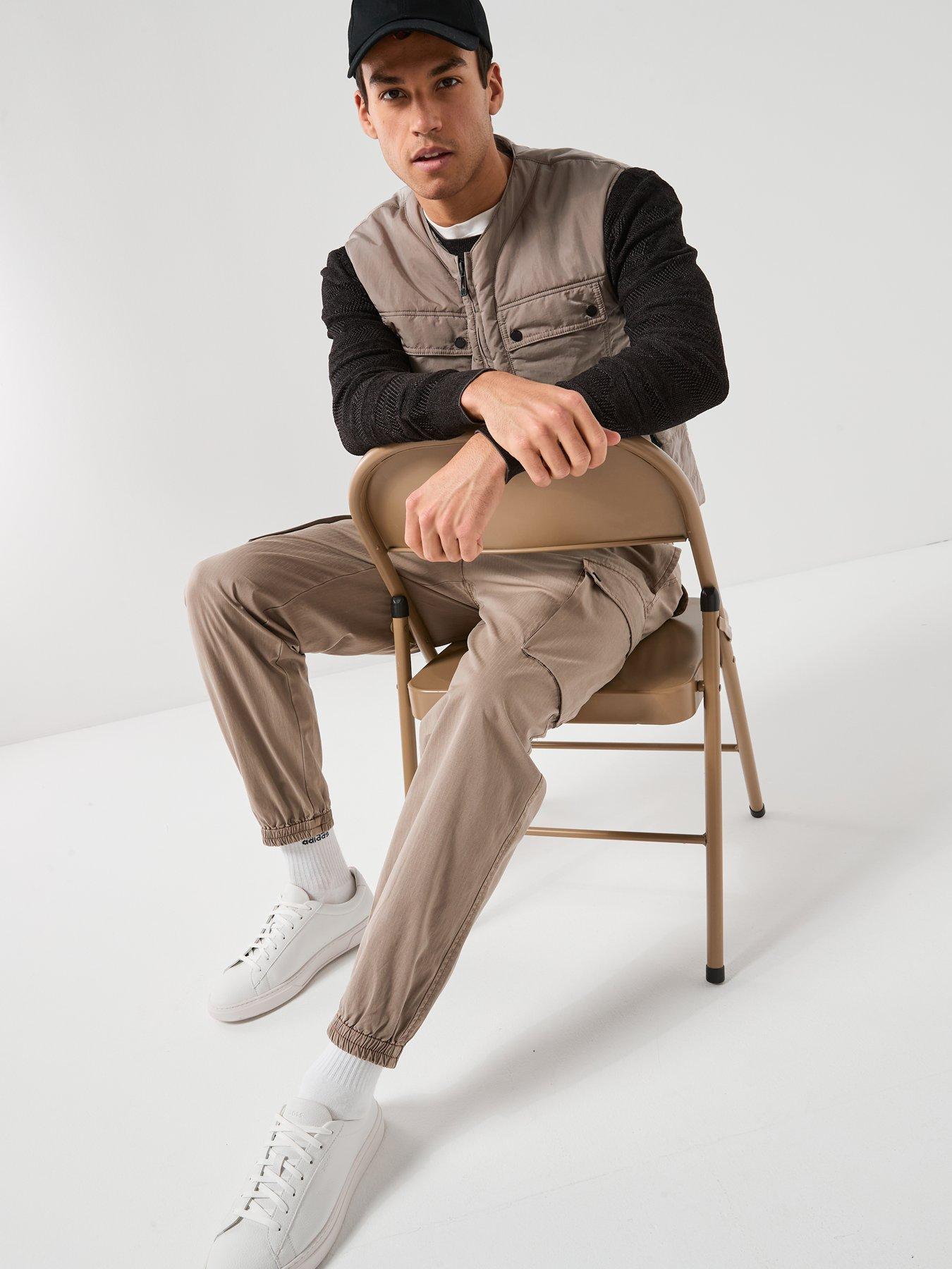 Image 6 of 6 of Armani Exchange Ripstop Cargo Pants - Natural