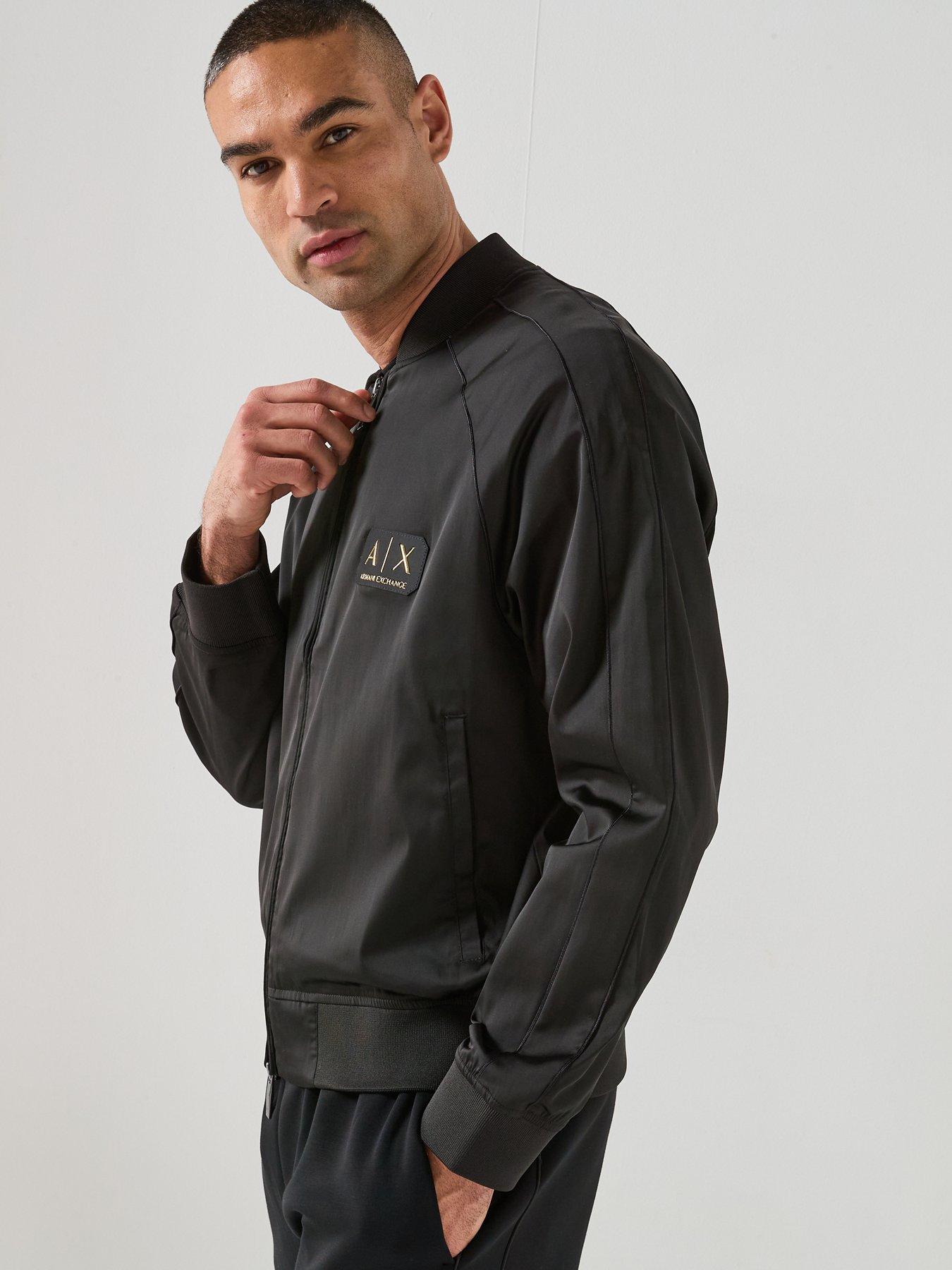 Image 6 of 6 of Armani Exchange Logo Blouson Jacket - Black/Gold