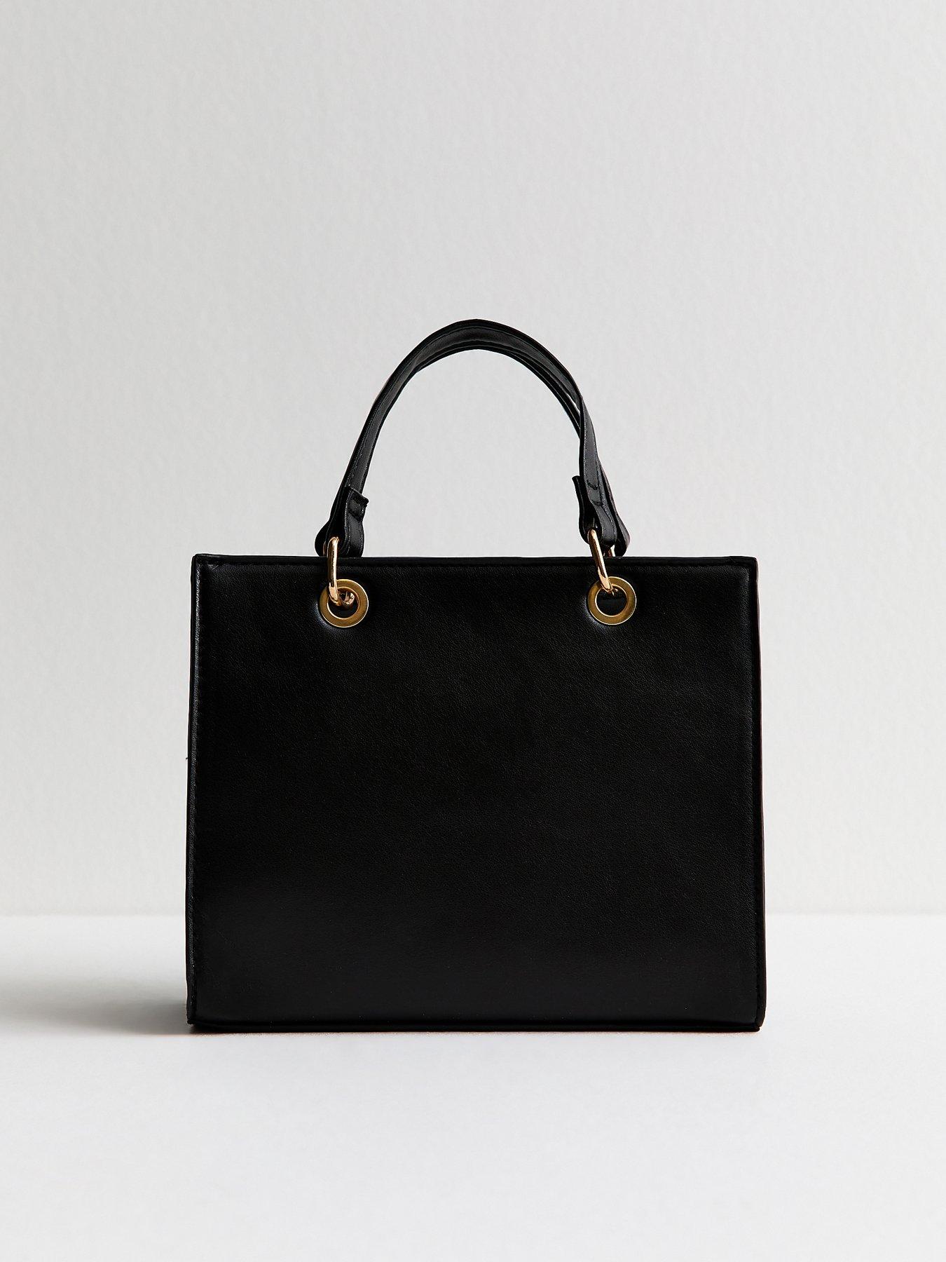  image of new-look-diana-quilted-mini-tote-black