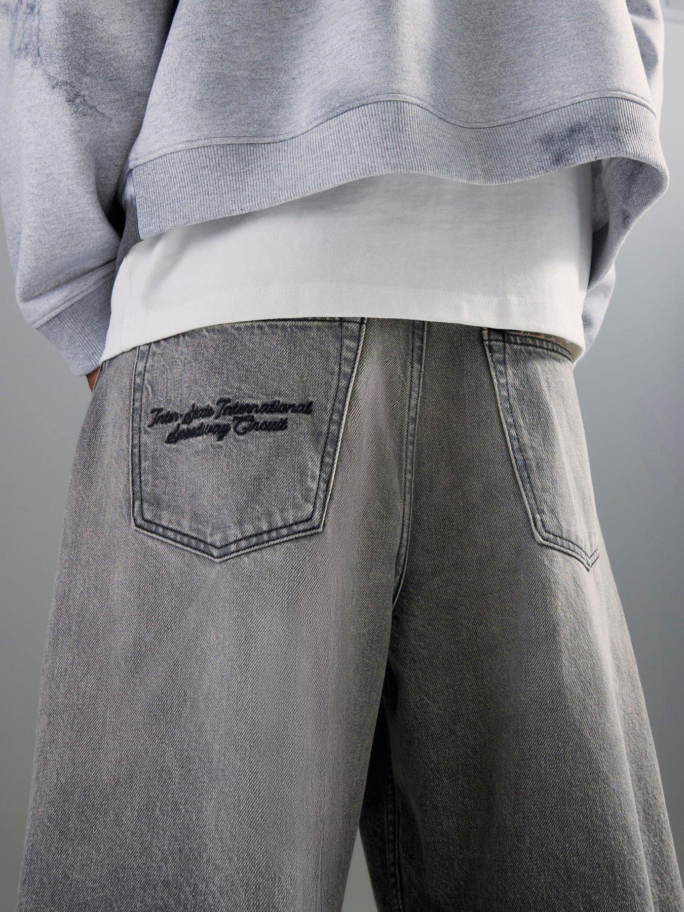  image of river-island-leverne-baggy-jeans-grey