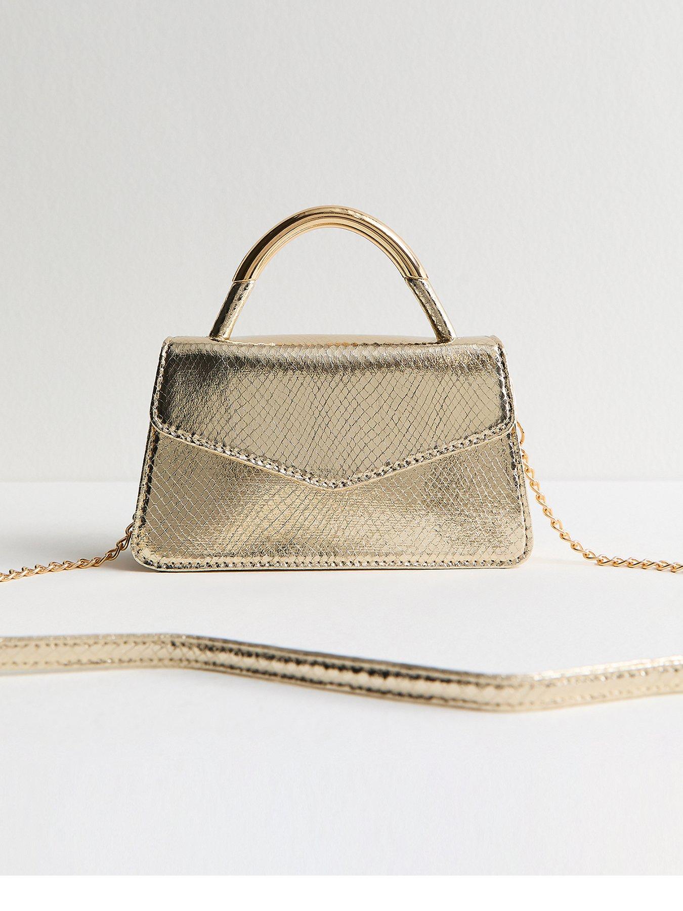 Image 2 of 5 of New Look Drew Lizard Top Handle - Gold