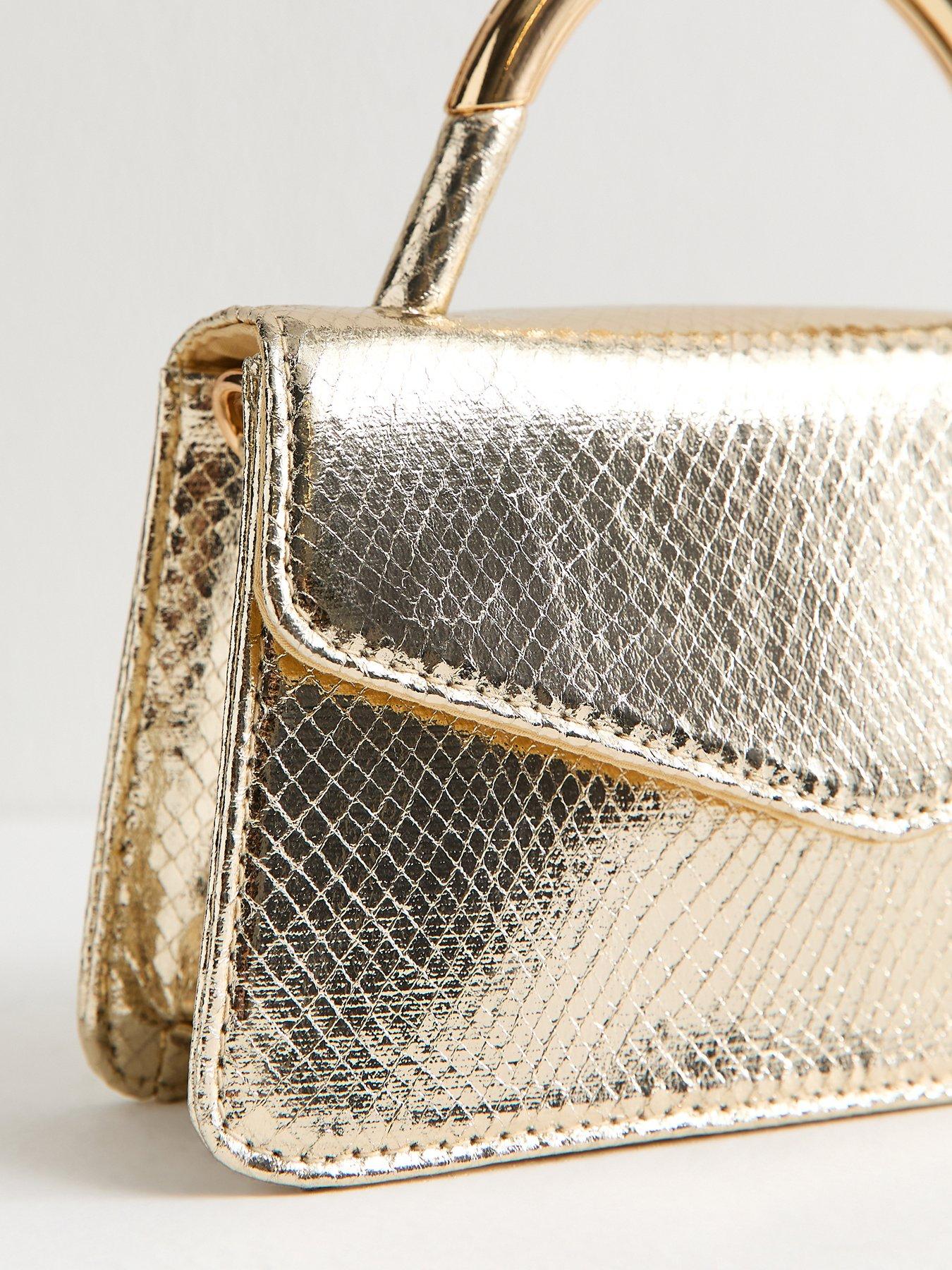Image 5 of 5 of New Look Drew Lizard Top Handle - Gold