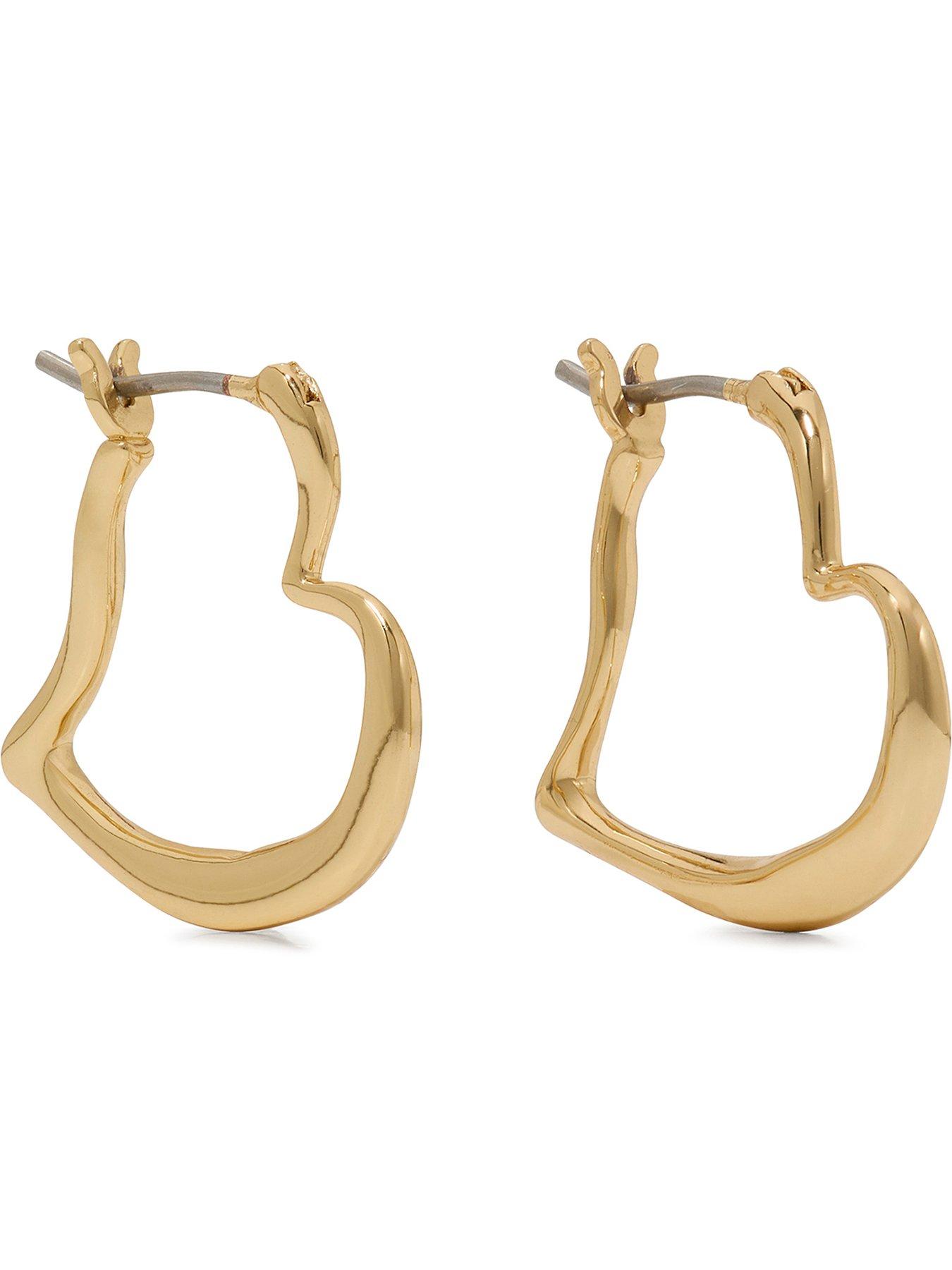 Kate Spade New York Amour Heart Huggie Hoop Earrings - Gold