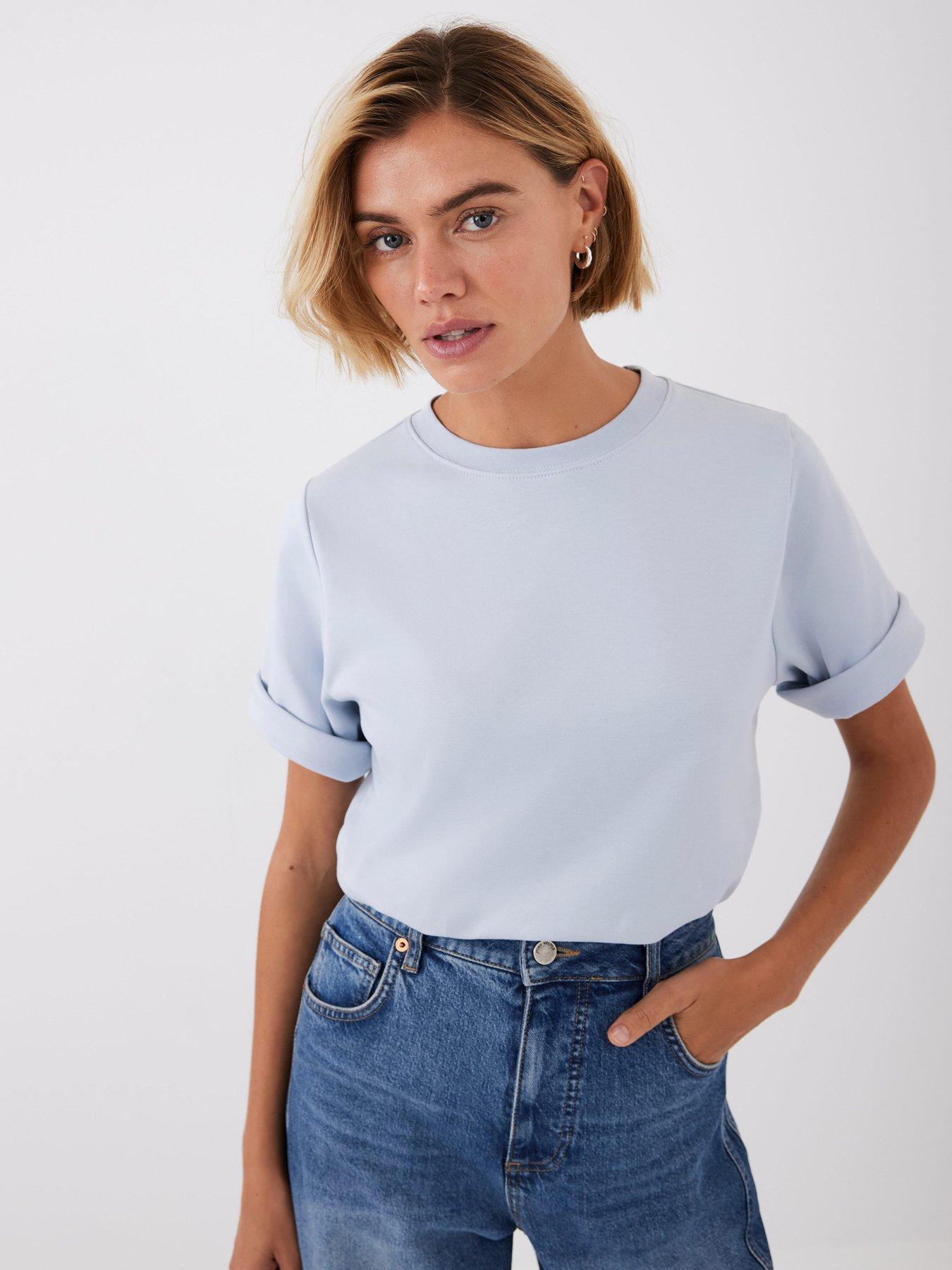  image of mint-velvet-ultimate-cotton-t-shirt-blue