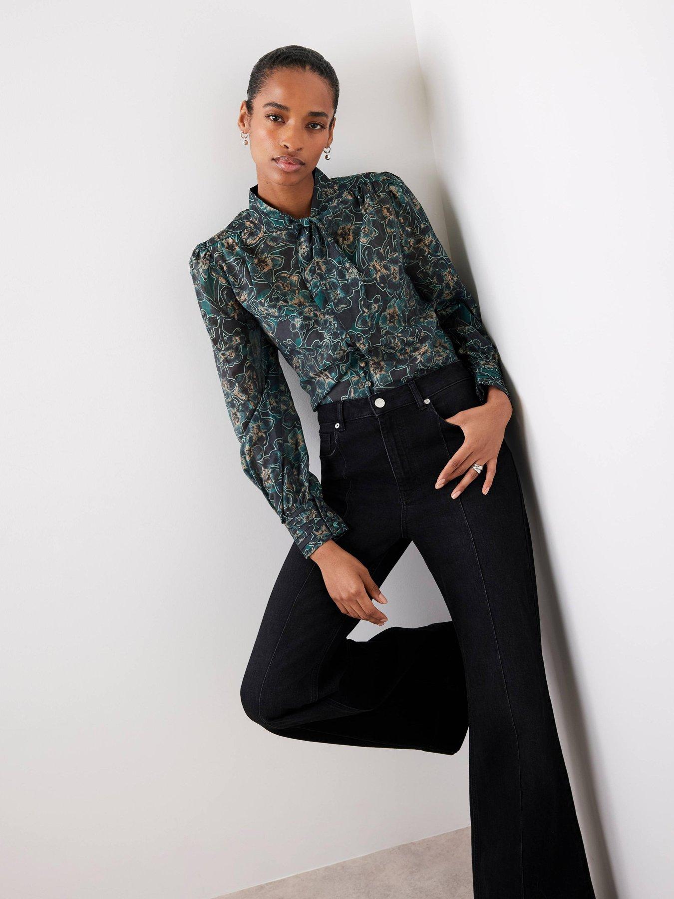 mint-velvet-floral-print-tie-neck-blouse-green