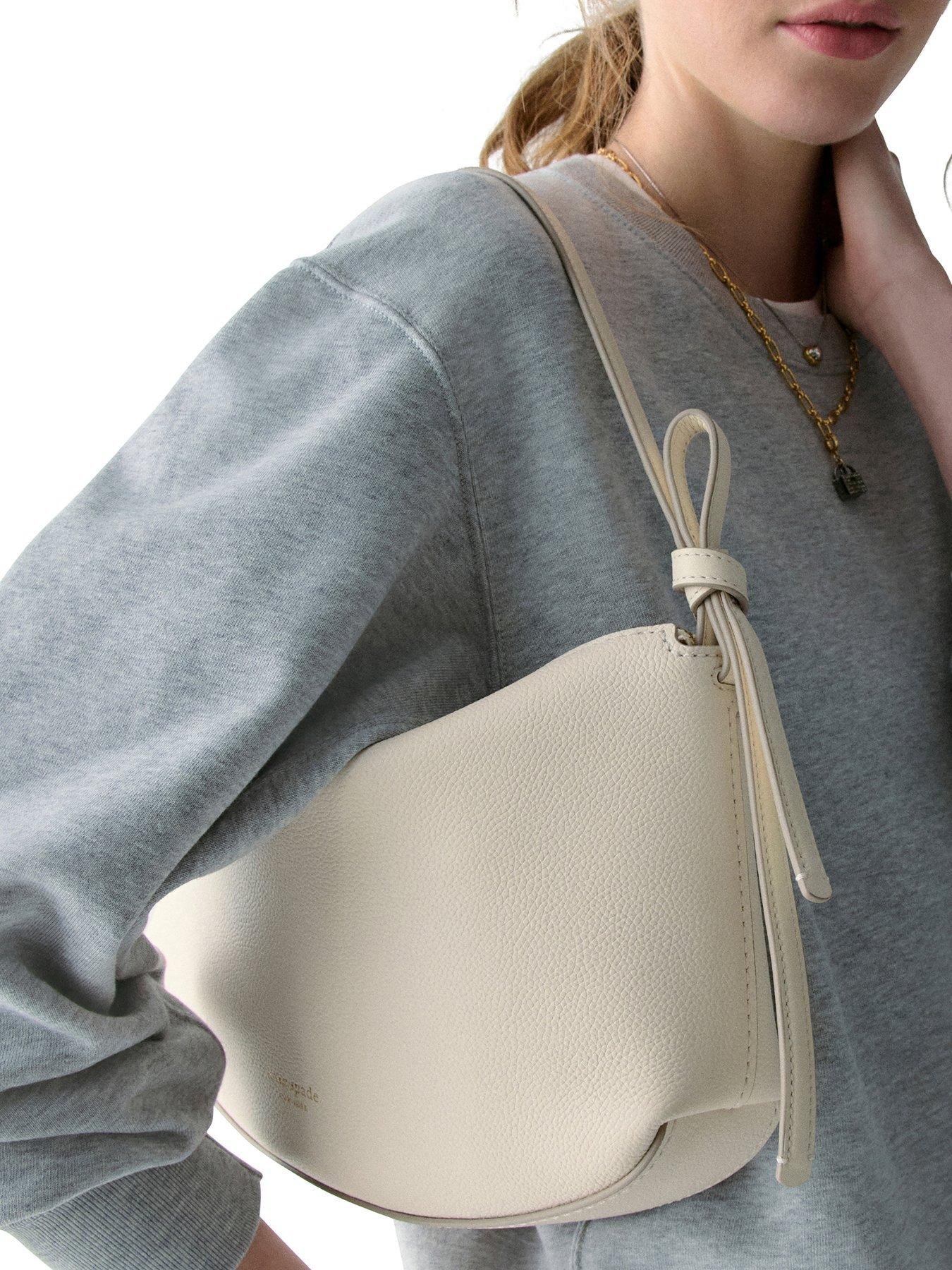 Image 2 of 3 of Kate Spade New York Loop Pebbled Leather Shoulder Bag - Cream