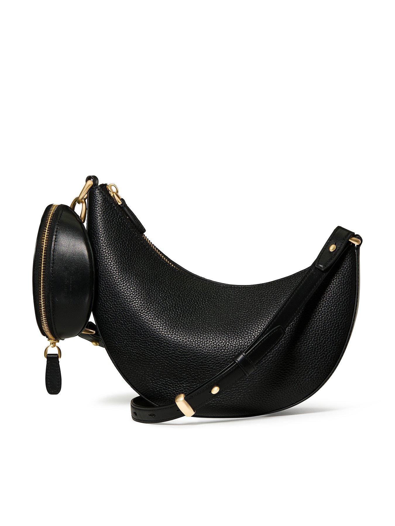 Kate Spade New York Duo Pebbled Leather Crossbody Bag - Black