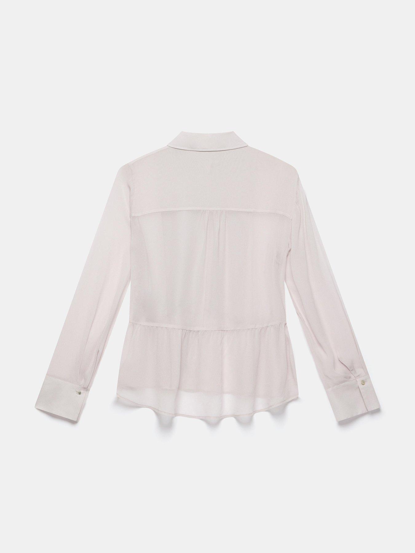  image of mint-velvet-neutral-satin-blocked-shirt-cream