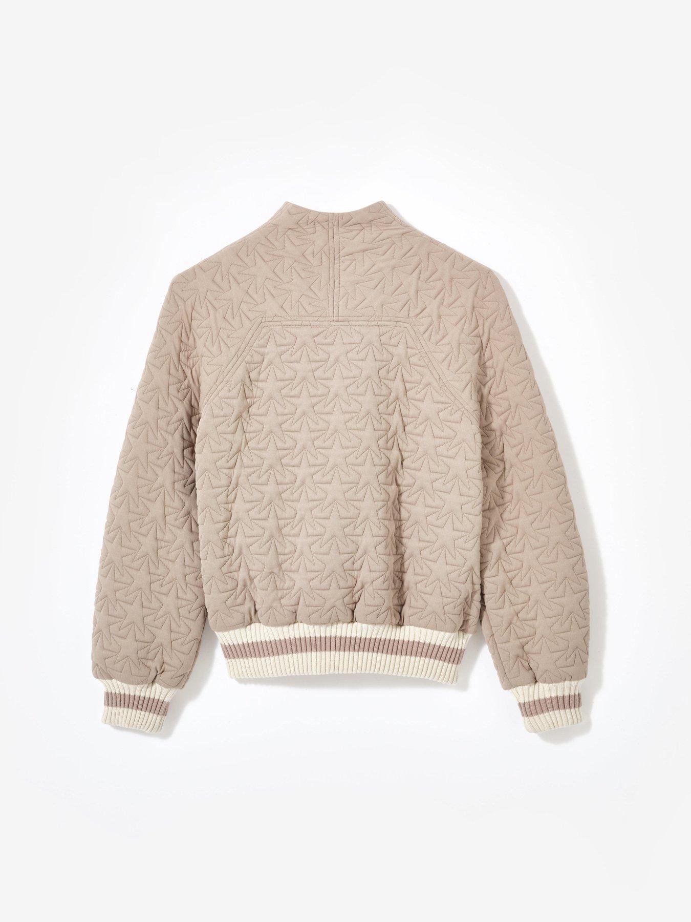 Image 6 of 6 of Mint Velvet Star Quilt Bomber - Grey