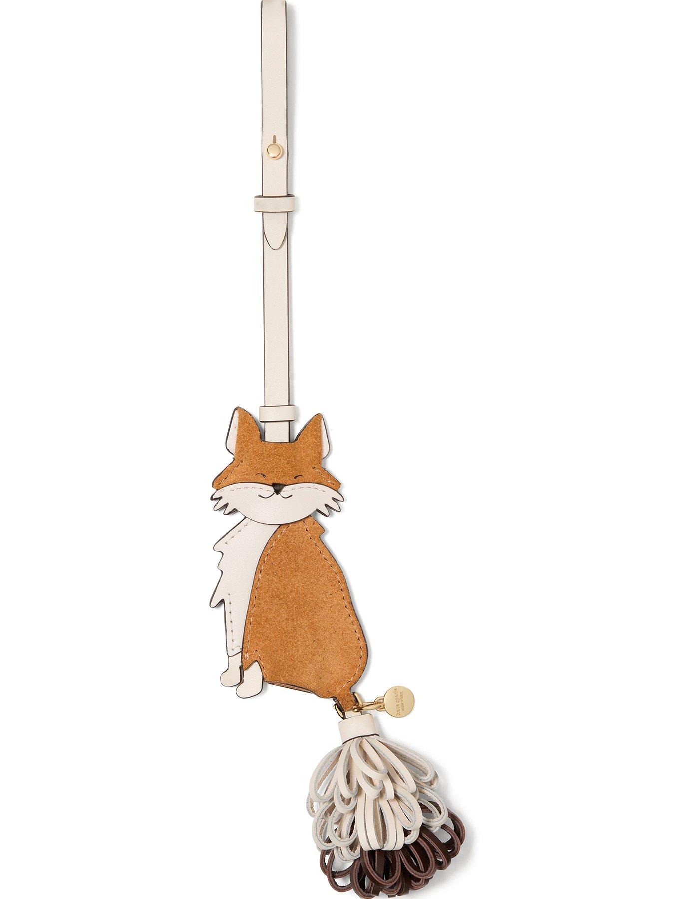 front image of kate-spade-new-york-critters-ginger-fox-bag-charm-brown