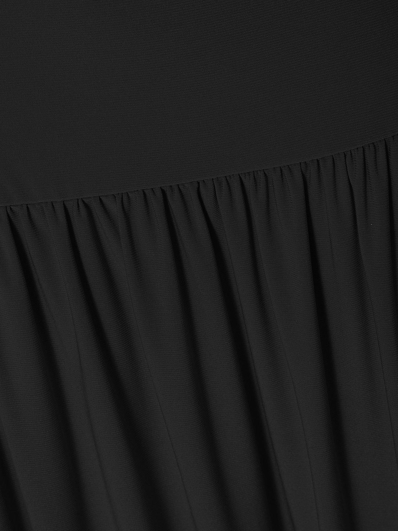 Image 6 of 6 of Quiz Black Cowl Neck Maxi Dress