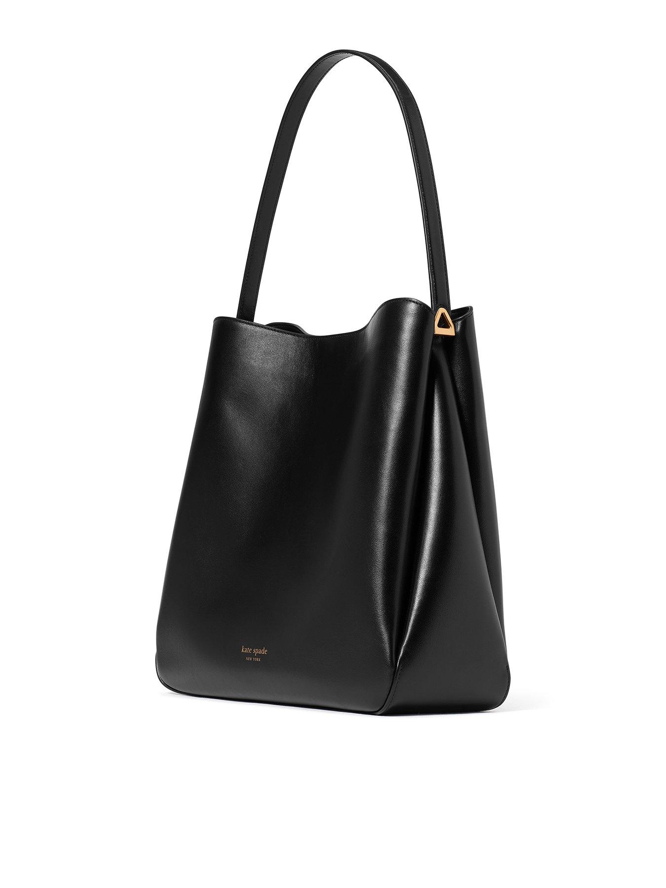Image 3 of 5 of Kate Spade New York Grace Fine Grain Leather Large Hobo - Black