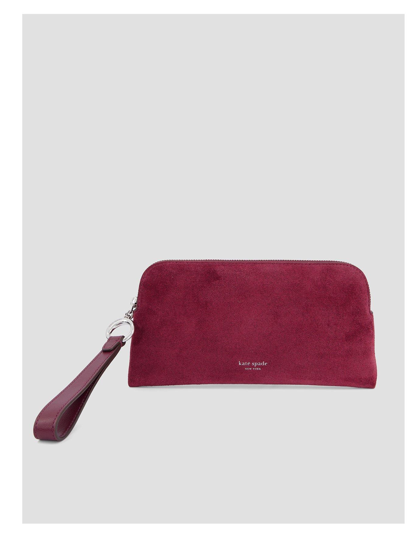 Image 1 of 4 of Kate Spade New York Halo Suede Medium Wristlet