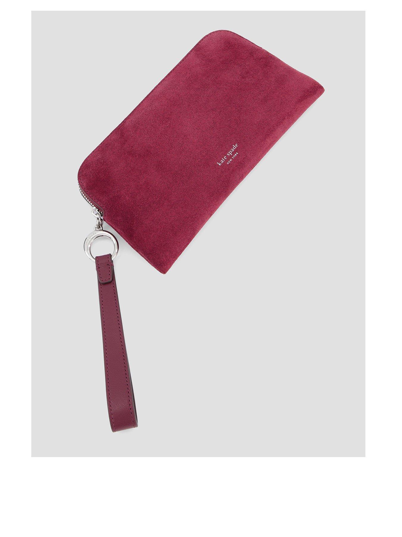 Image 2 of 4 of Kate Spade New York Halo Suede Medium Wristlet