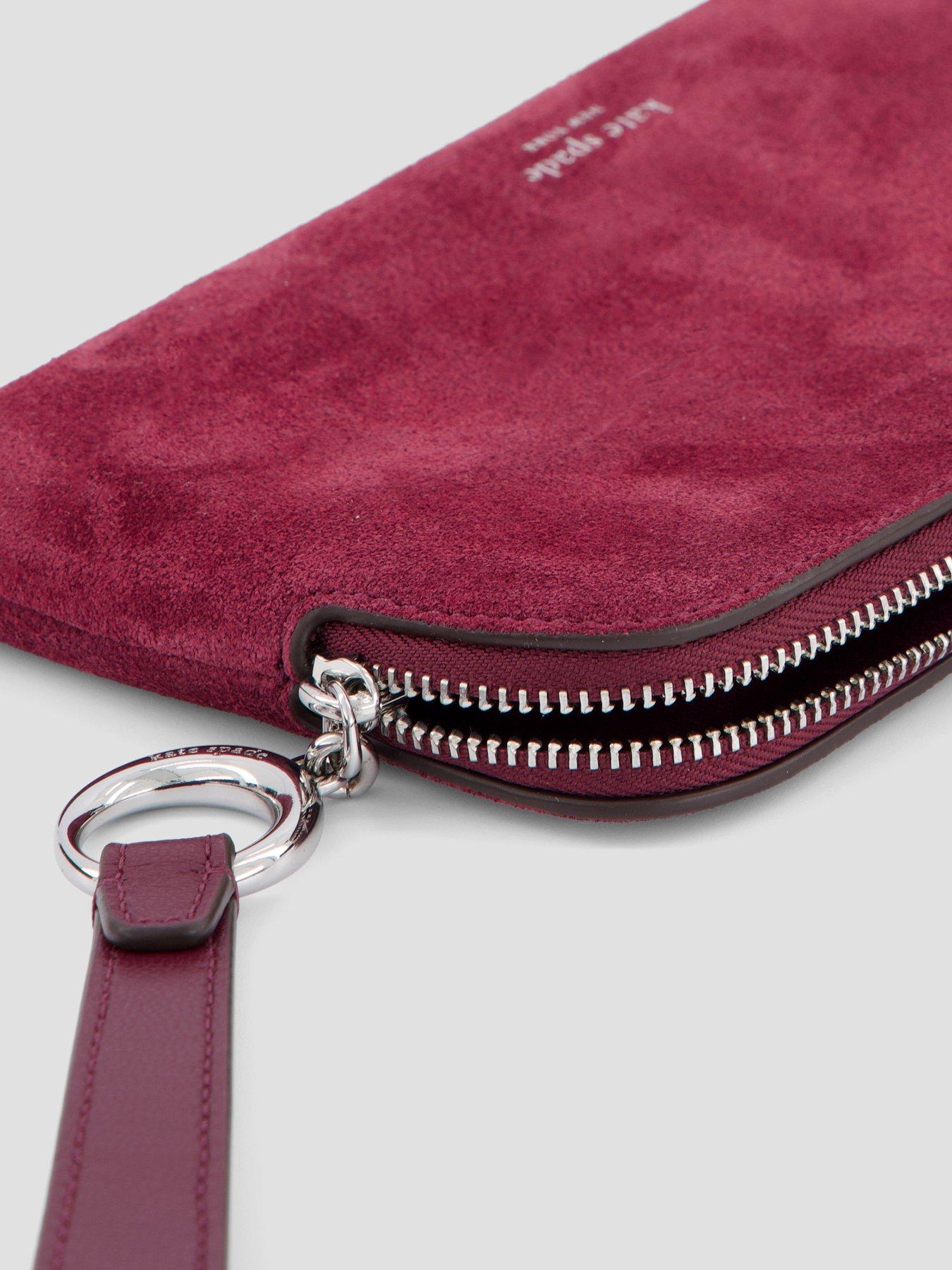 Image 4 of 4 of Kate Spade New York Halo Suede Medium Wristlet