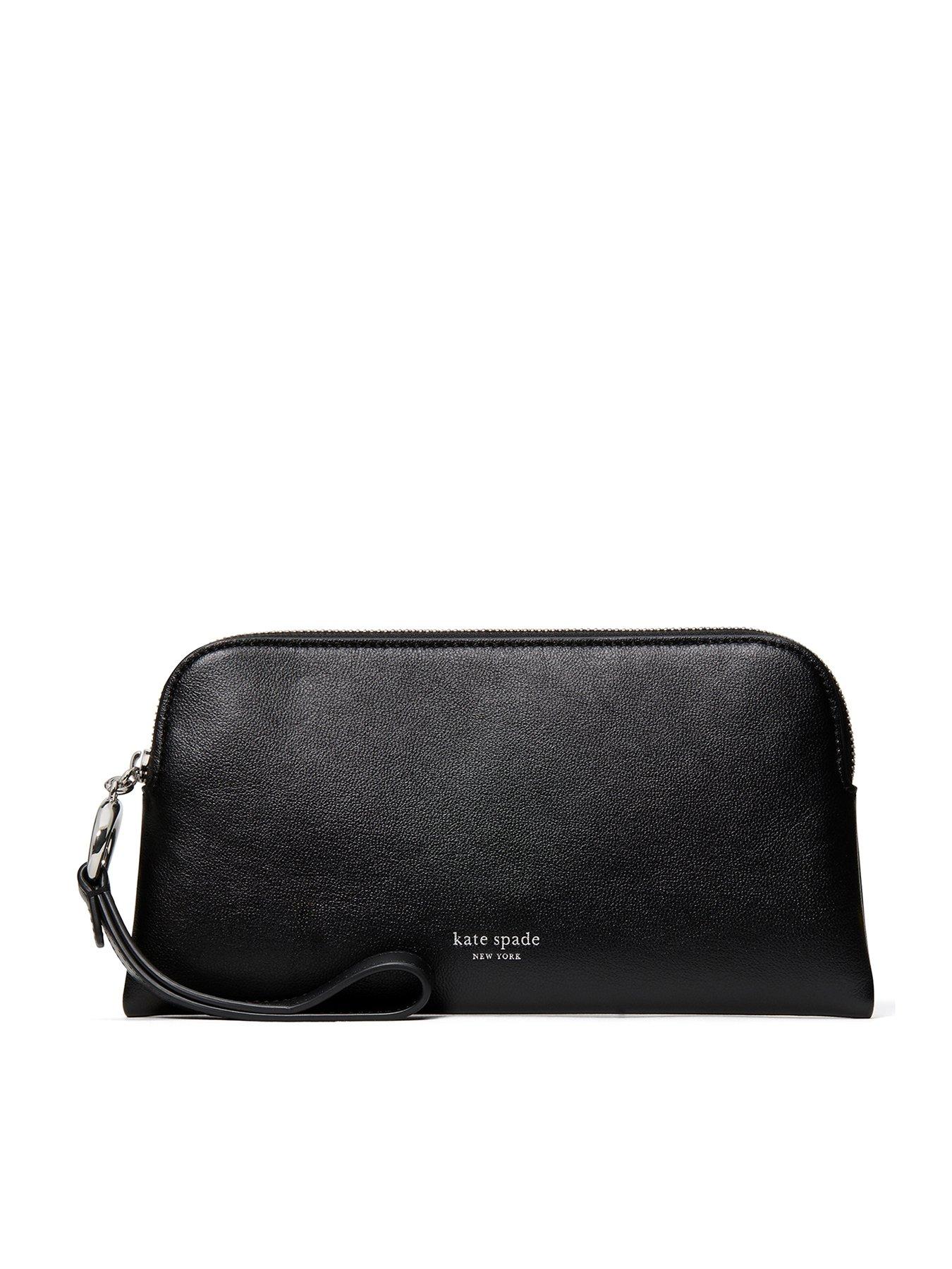 Kate Spade New York Halo Fine Grain Leather Medium Wristlet - Black