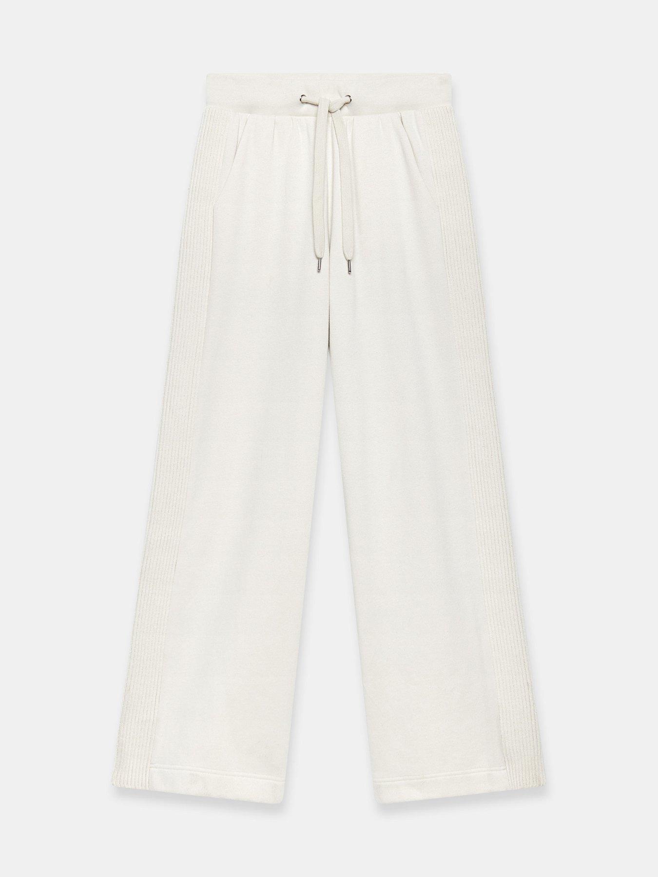 Image 5 of 6 of Mint Velvet Cream Knit Mix Joggers - Cream