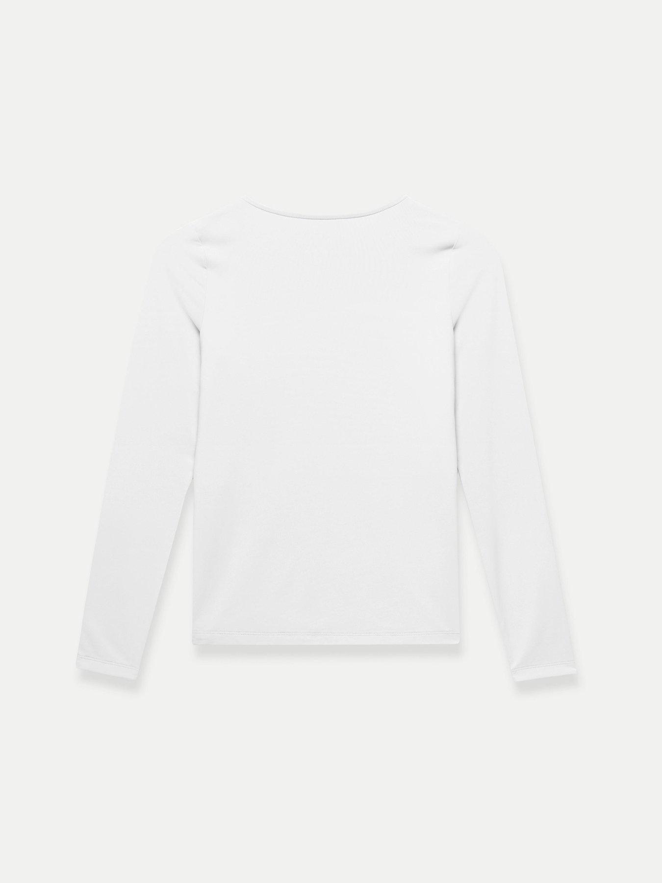  image of mint-velvet-scoop-neck-layering-top-white