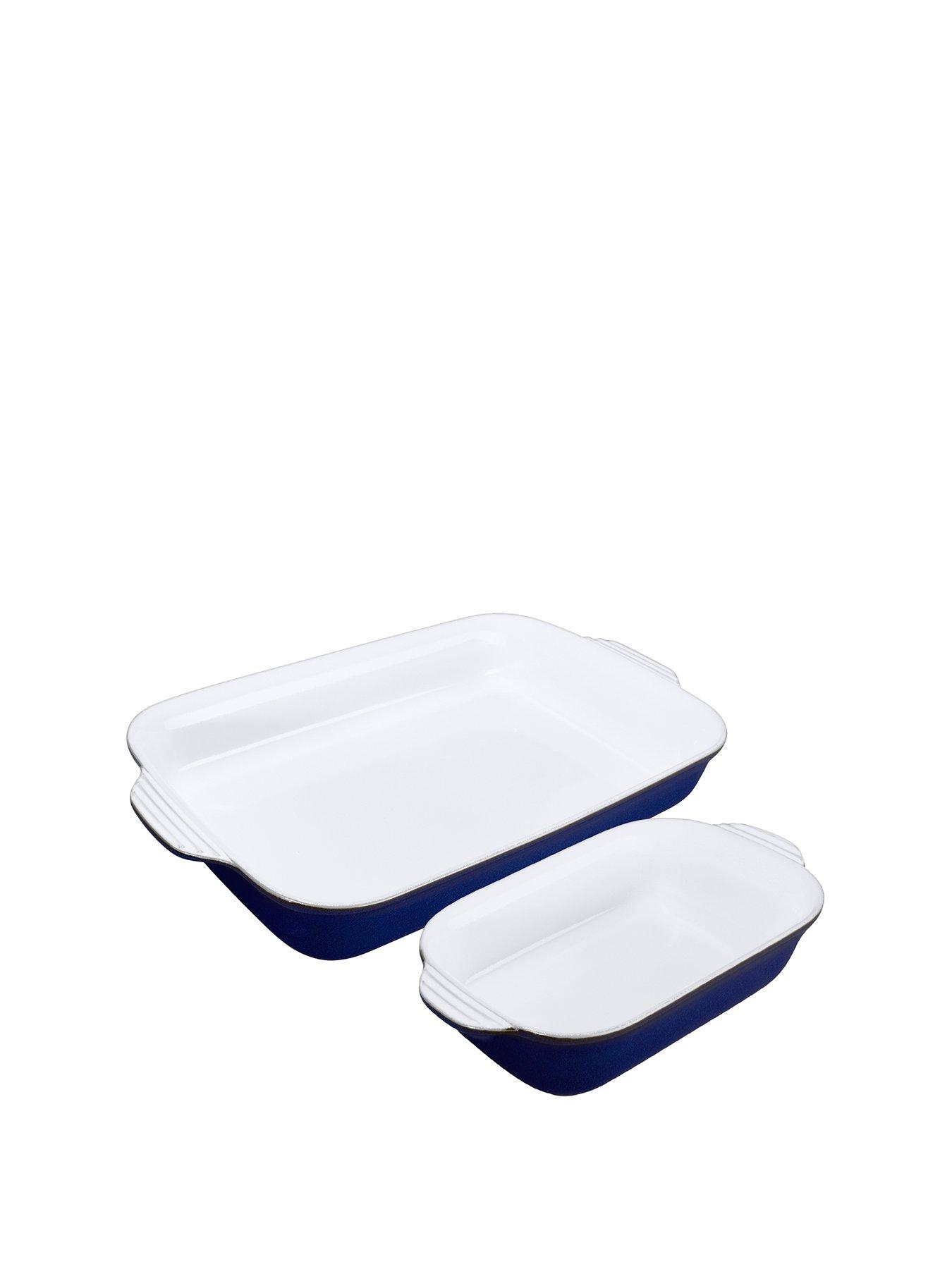 Image 2 of 6 of Denby Denby Imperial Blue Small & Large Rectangular Oven Dish Set