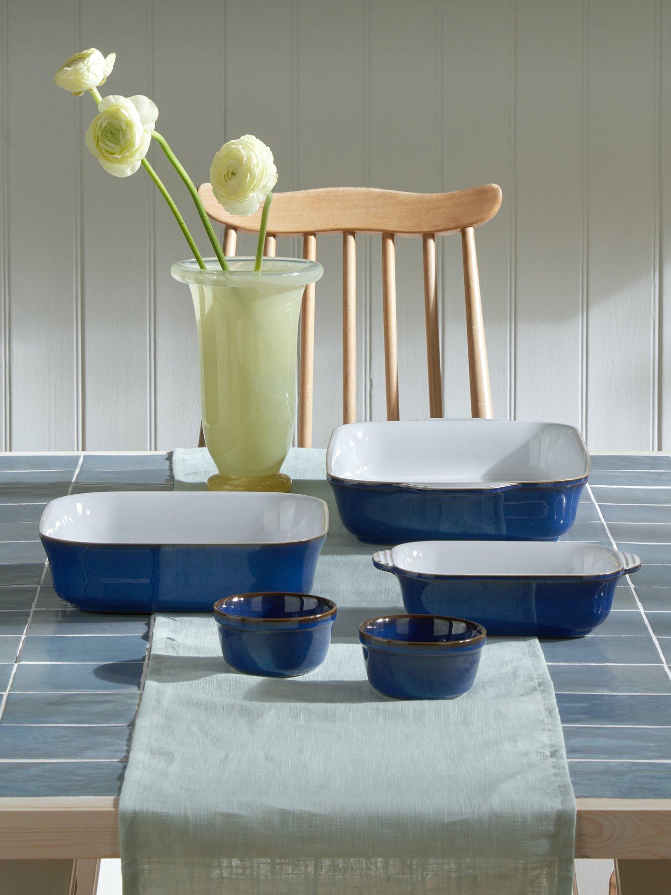 Image 4 of 6 of Denby Denby Imperial Blue Small & Large Rectangular Oven Dish Set