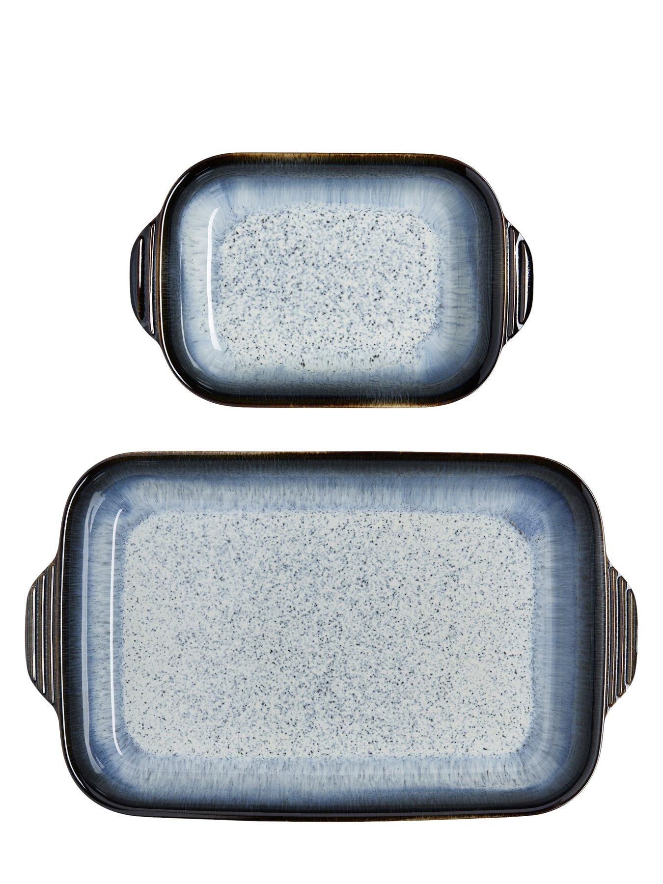Image 3 of 7 of Denby Halo Small & Large Rectangular Oven Dish Set
