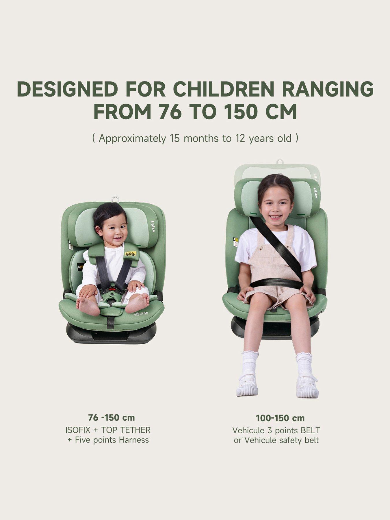 stillFront image of jovikids-cici-123-top-teather-car-seat-green