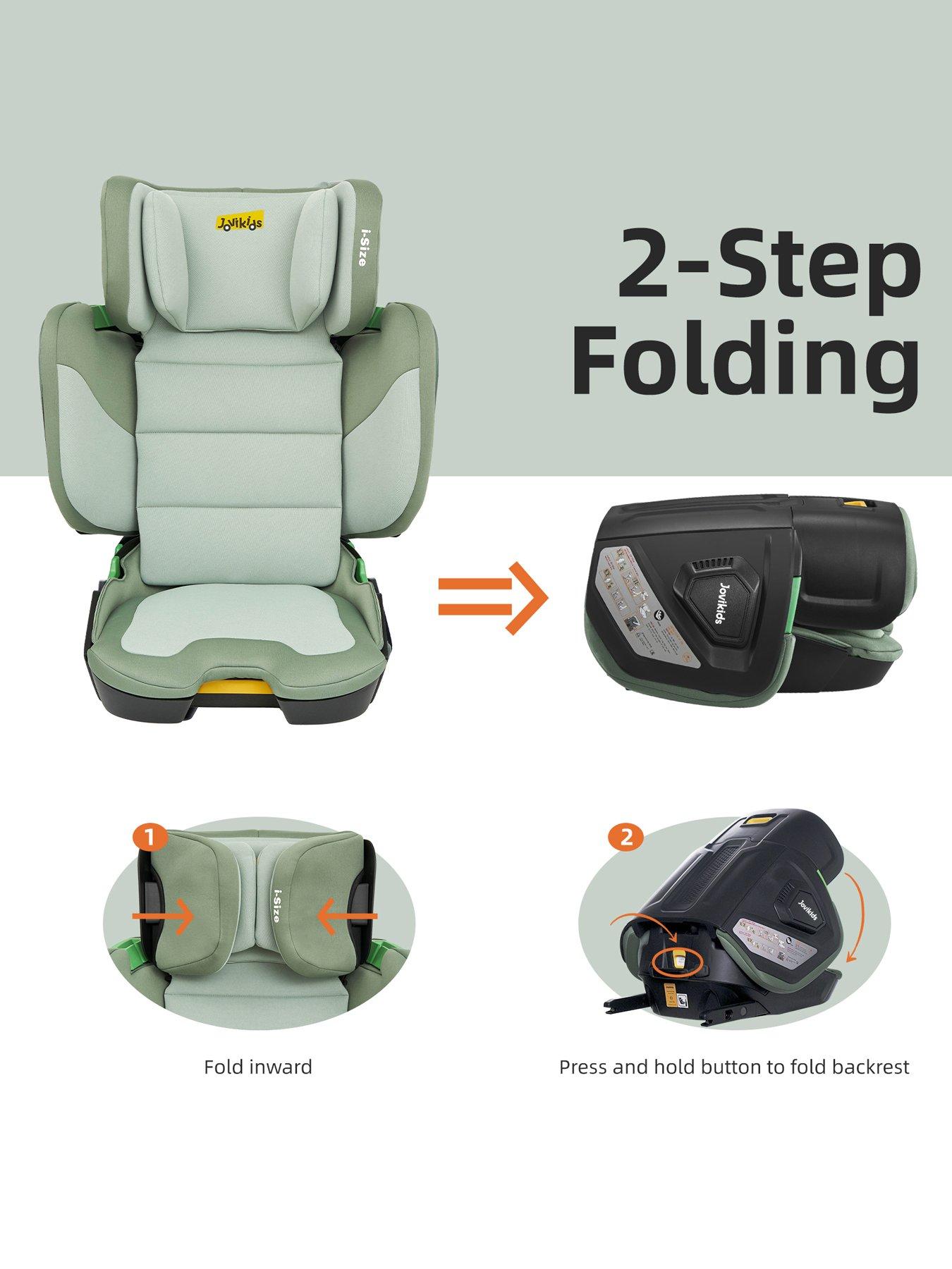  image of jovikids-compact-folding-booster-car-seat-green