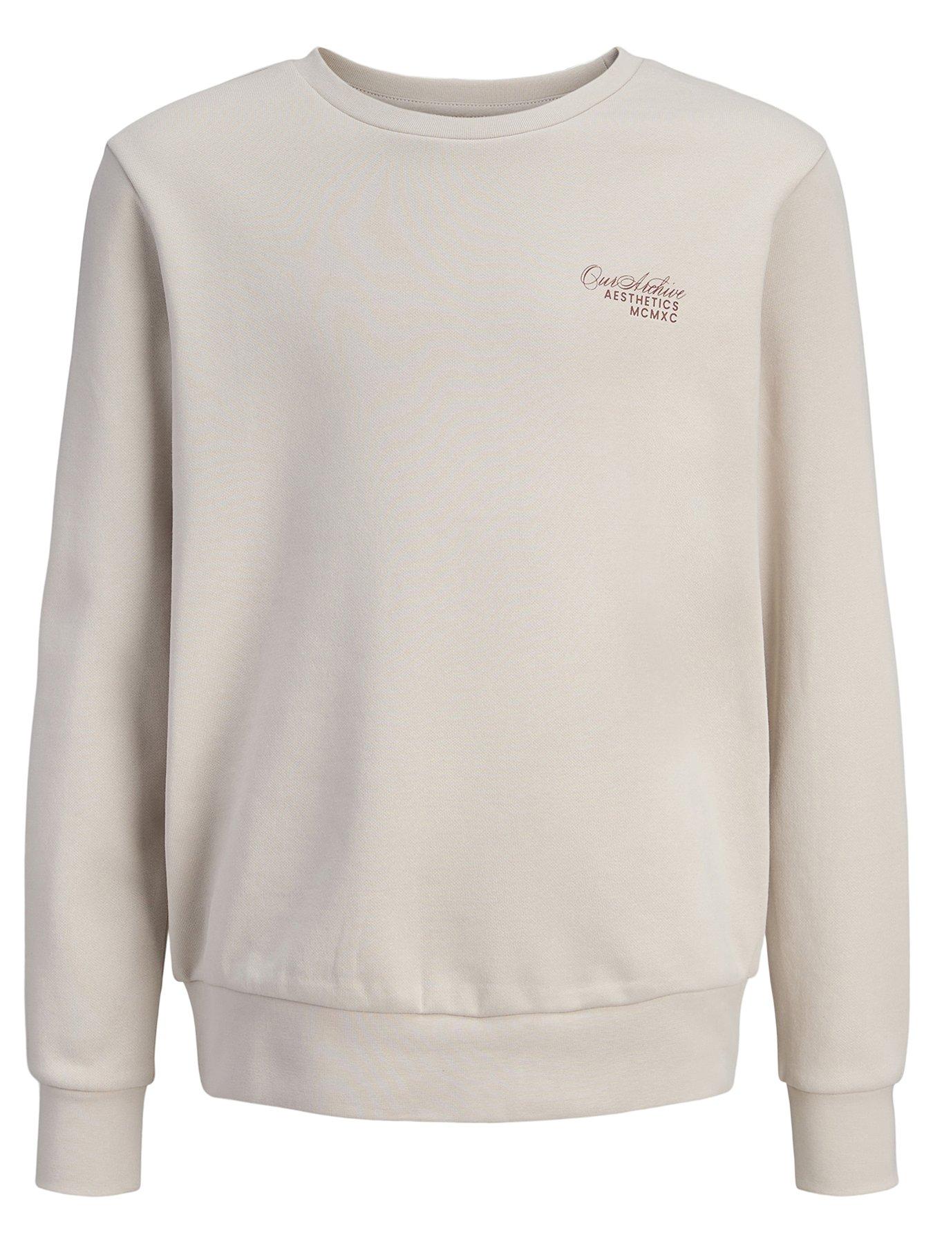 Jack & Jones Junior Boys Roar Back Print Sweatshirt - Beige
