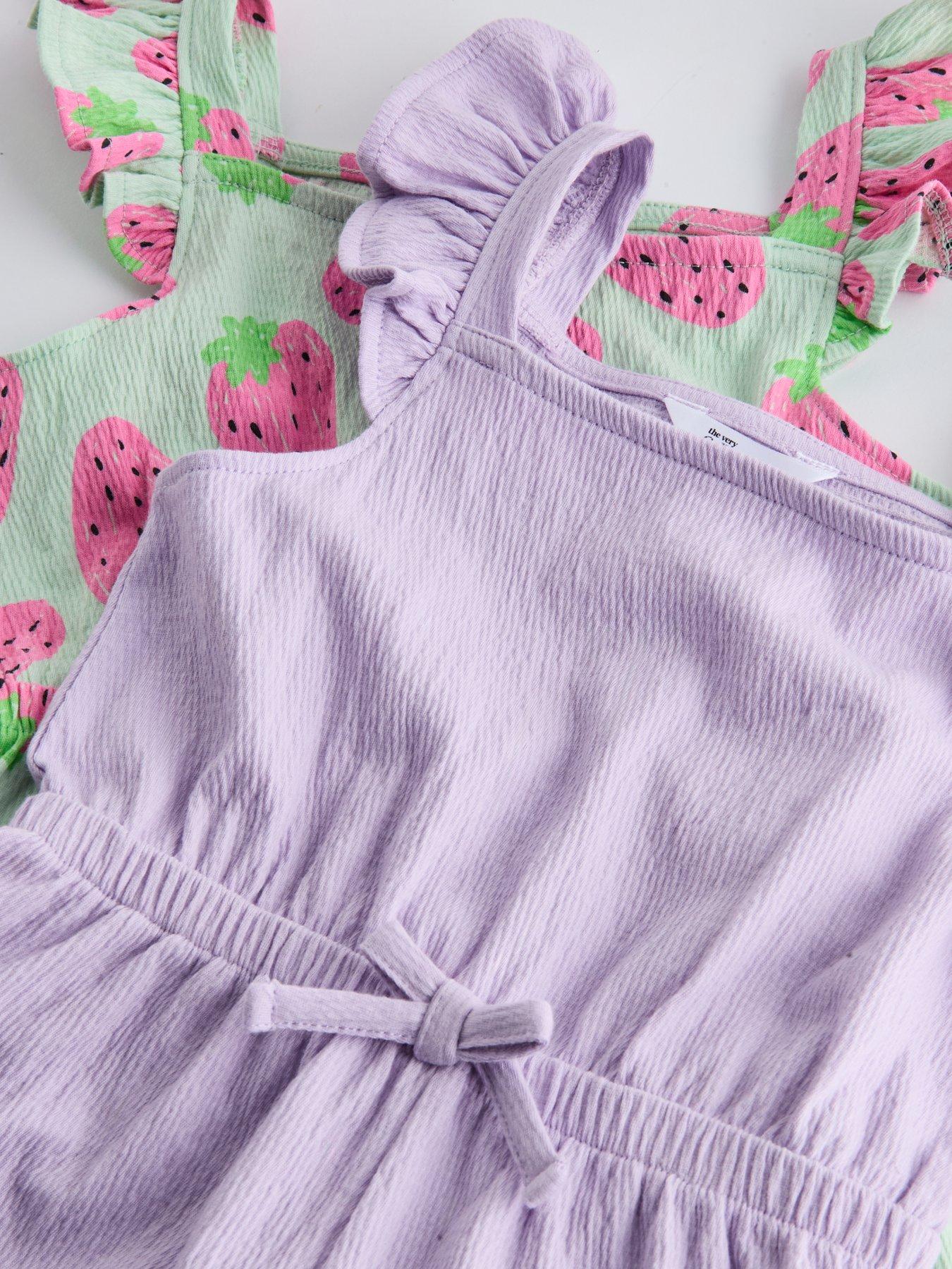 Image 5 of 5 of The Very Collection Girls 2-Pack Playsuits - Multi