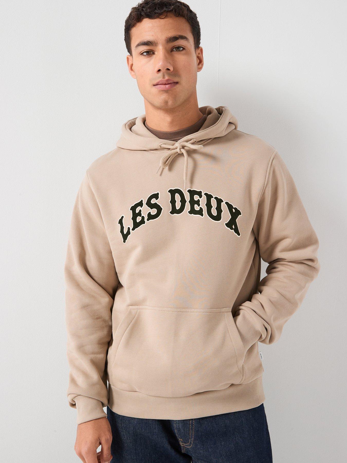 les-deux-brady-western-arch-logo-overhead-hoodie-beige