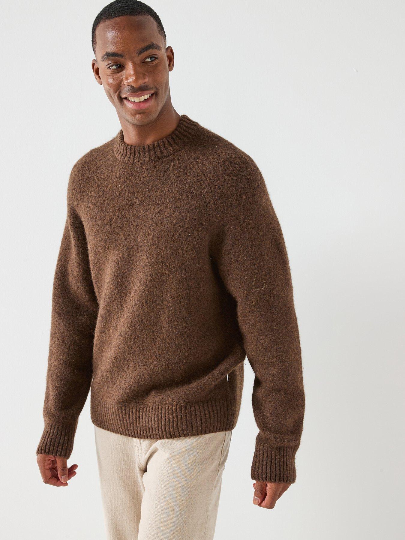 Image 1 of 6 of Les Deux Gilbert Heavyweight Knitted Jumper - Brown