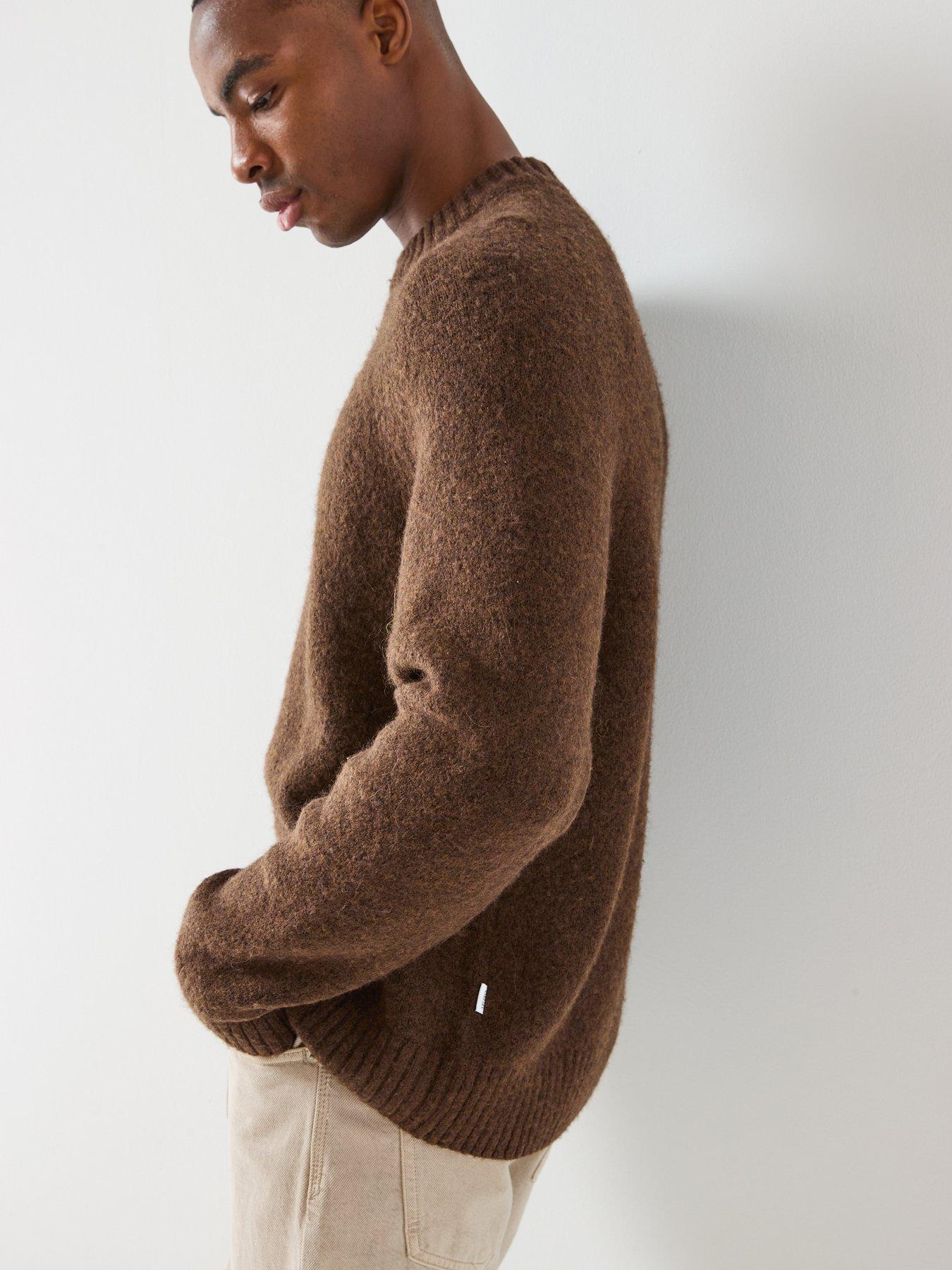 Image 4 of 6 of Les Deux Gilbert Heavyweight Knitted Jumper - Brown