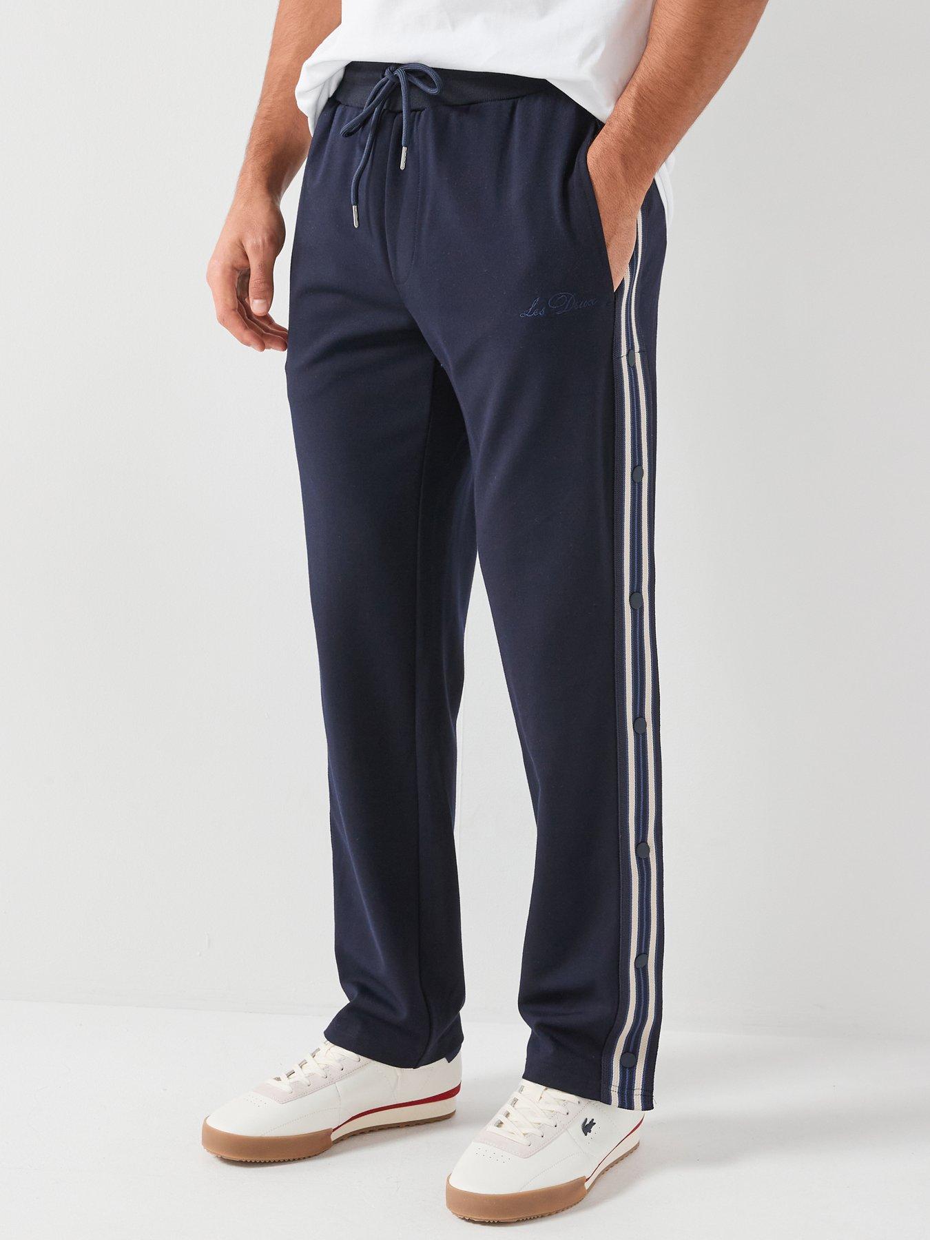 Les Deux Sterling Piped Basketball Tracksuit Pants - Navy