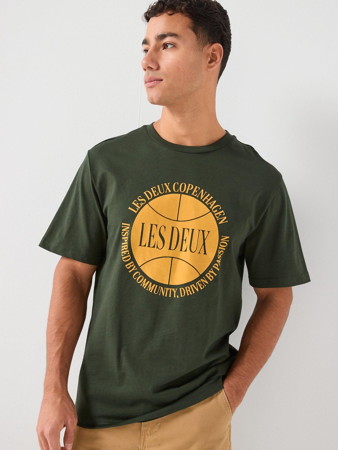les-deux-ben-basketball-logo-regular-fit-t-shirt-green