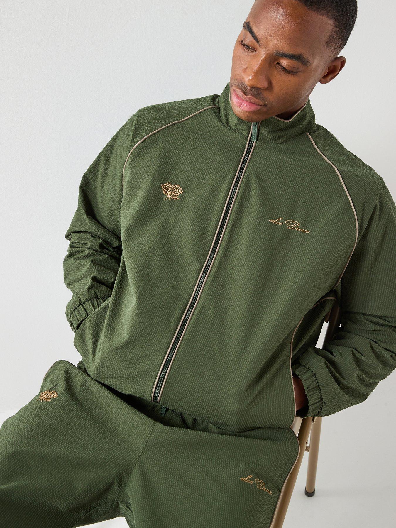 Les Deux Jack Seersucker Tracksuit Top - Green