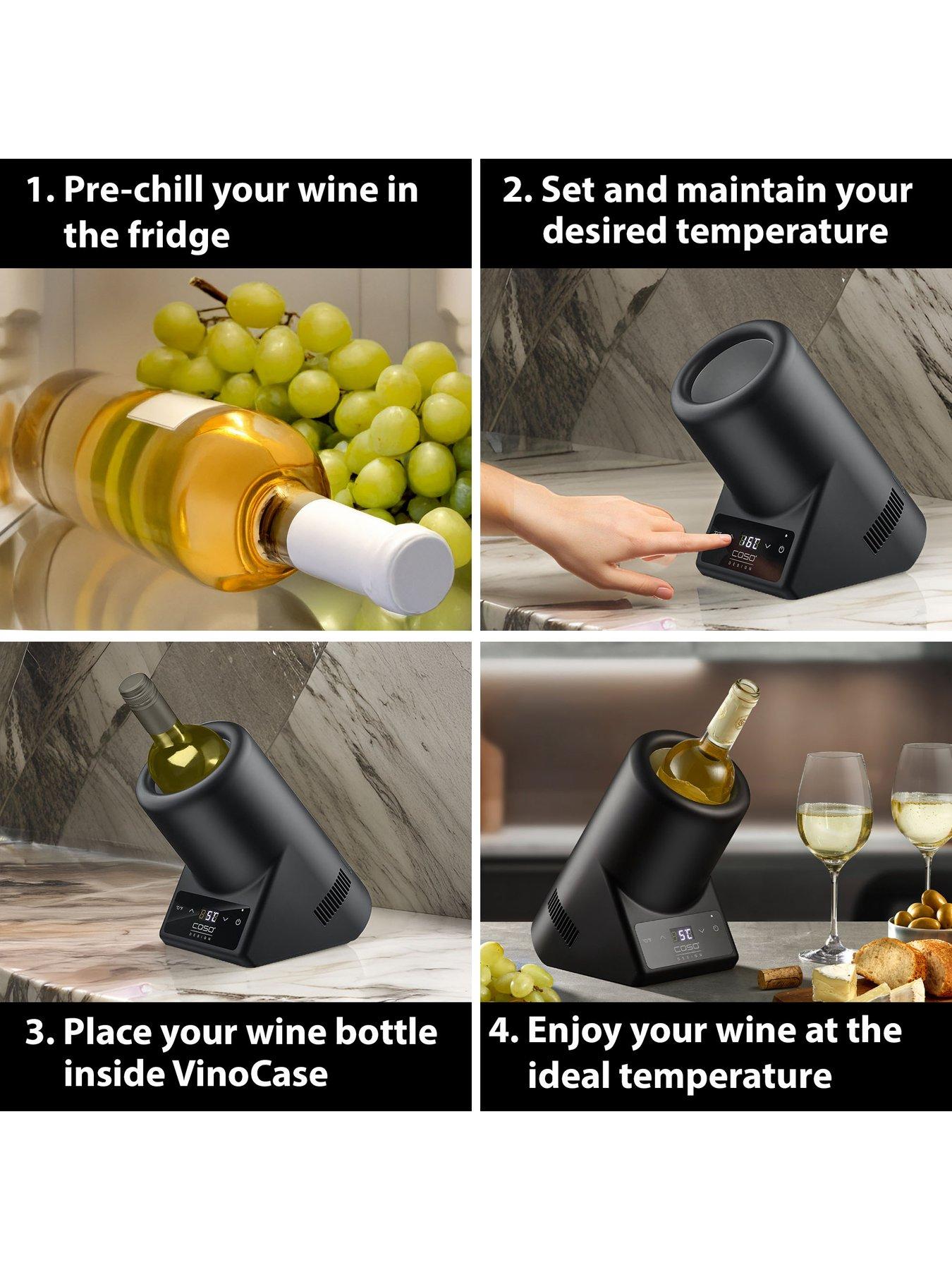 Image 1 of 7 of Caso Design VinoCase Tabletop Wine Cooler -&nbsp;Black