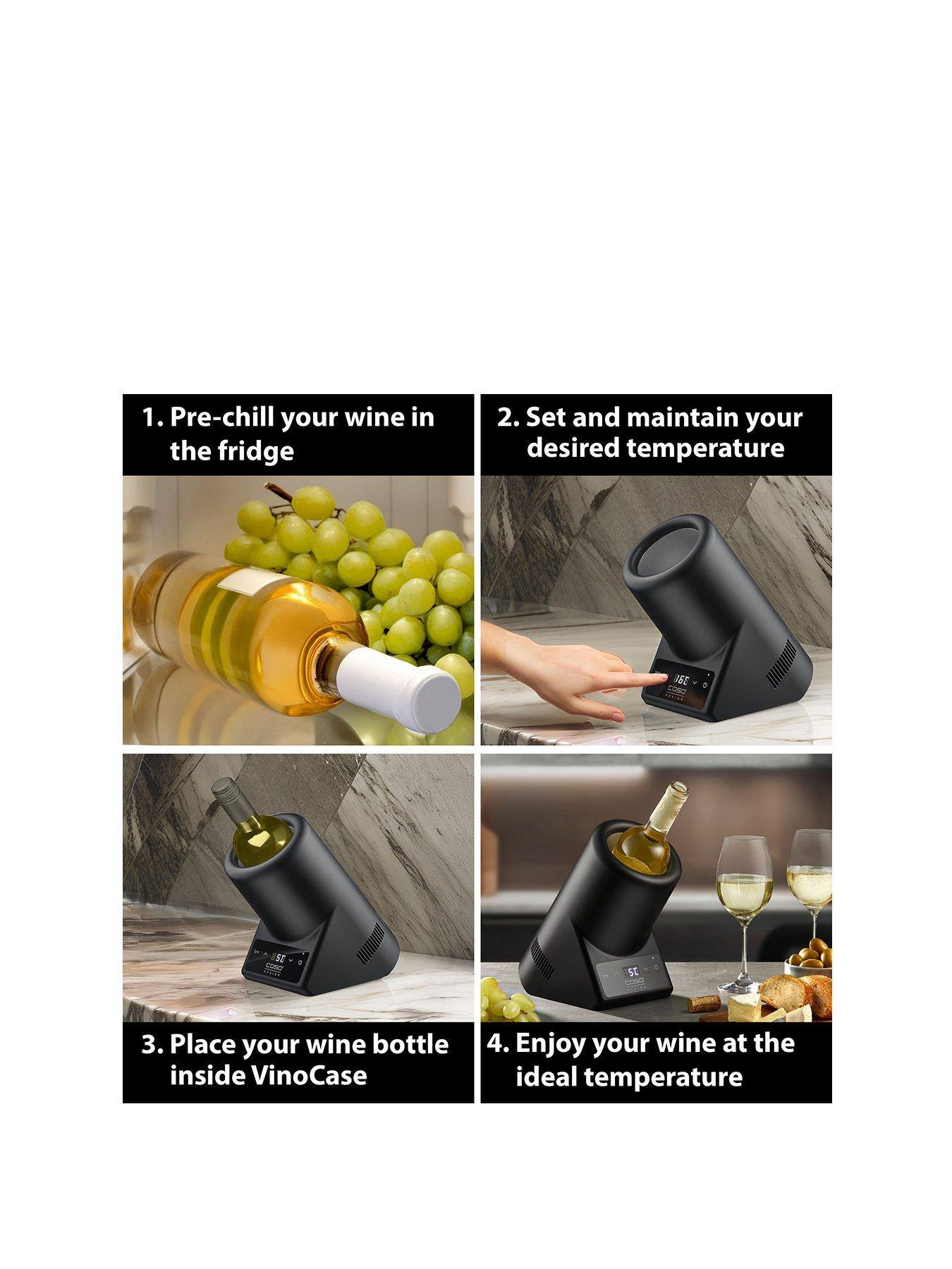  image of caso-design-vinocase-tabletop-wine-cooler--nbspblack